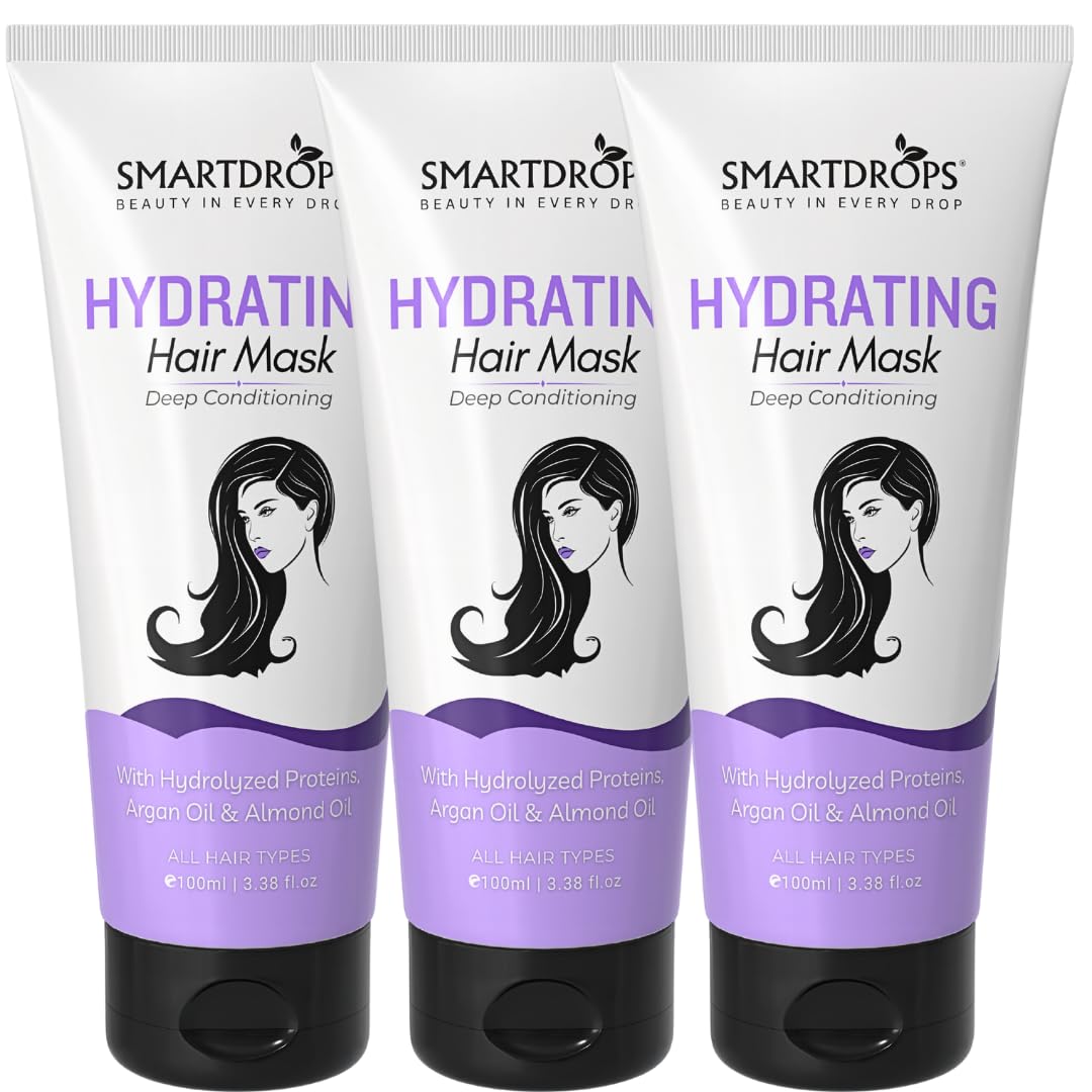 Deep Conditioning Hydrating Hair Mask,Hydrating Hair Mask With Argan Oil Almond Oil, For Frizzy & Damaged Hair, PlantBased Biot
