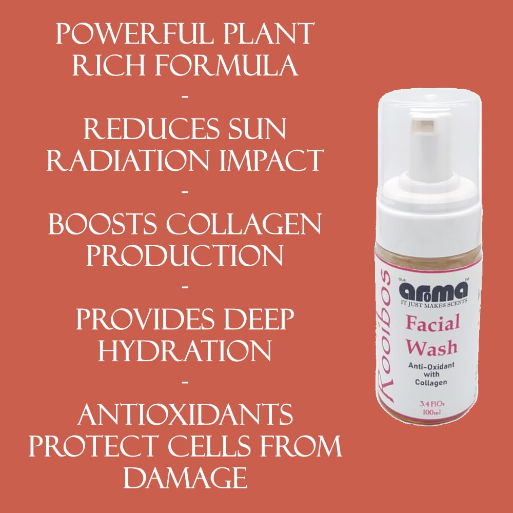 Our Aroma Rooibos Antioxidant Face Wash | 4 fl Oz | Hydrating Face Wash & Body Wash | Ideal for Sensitive, Dry Skin | Non-Irrita