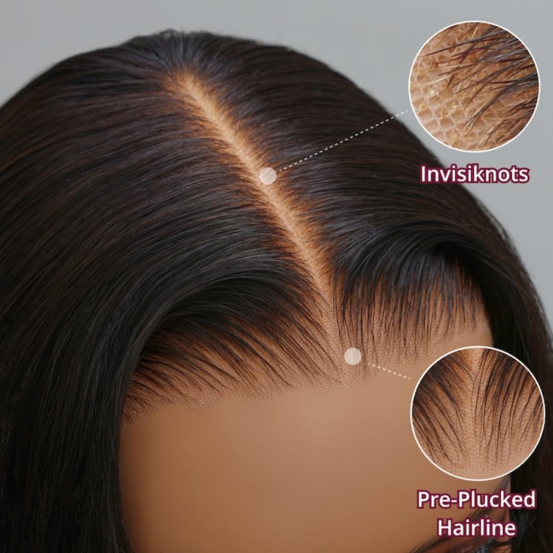 Beauty Forever 7X5 Bye Bye Knots Wear And Go Wig Yaki Straight Pre Cut Lace Bob Wigs Human Hair Lace Closure Wig Pre Plucked, Ea