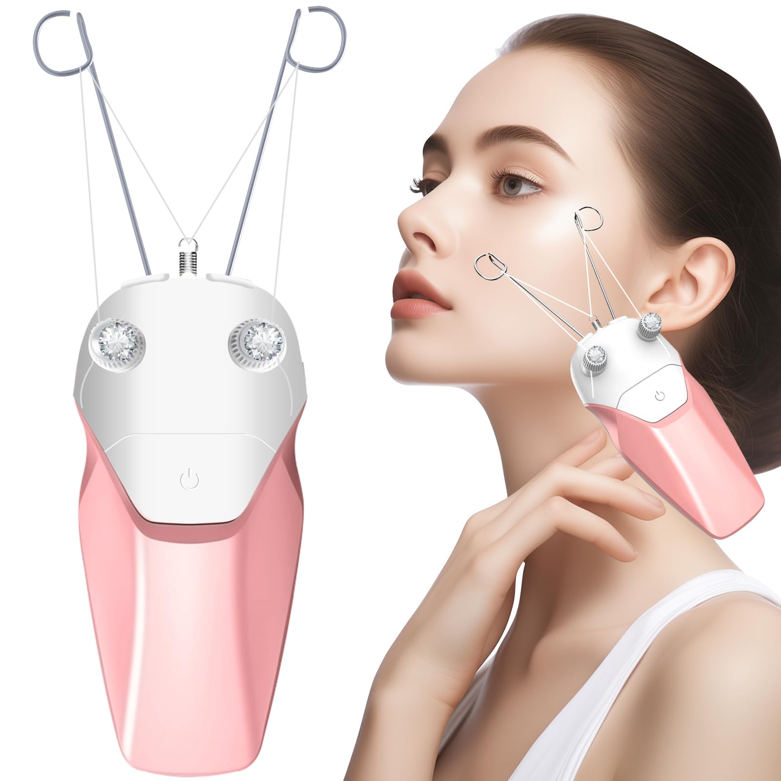 WAYCOM Facial Threading Hair Removal for Women, USB Rechargeable Electric Hair Removal Device - Threading Epilator Face Razors f