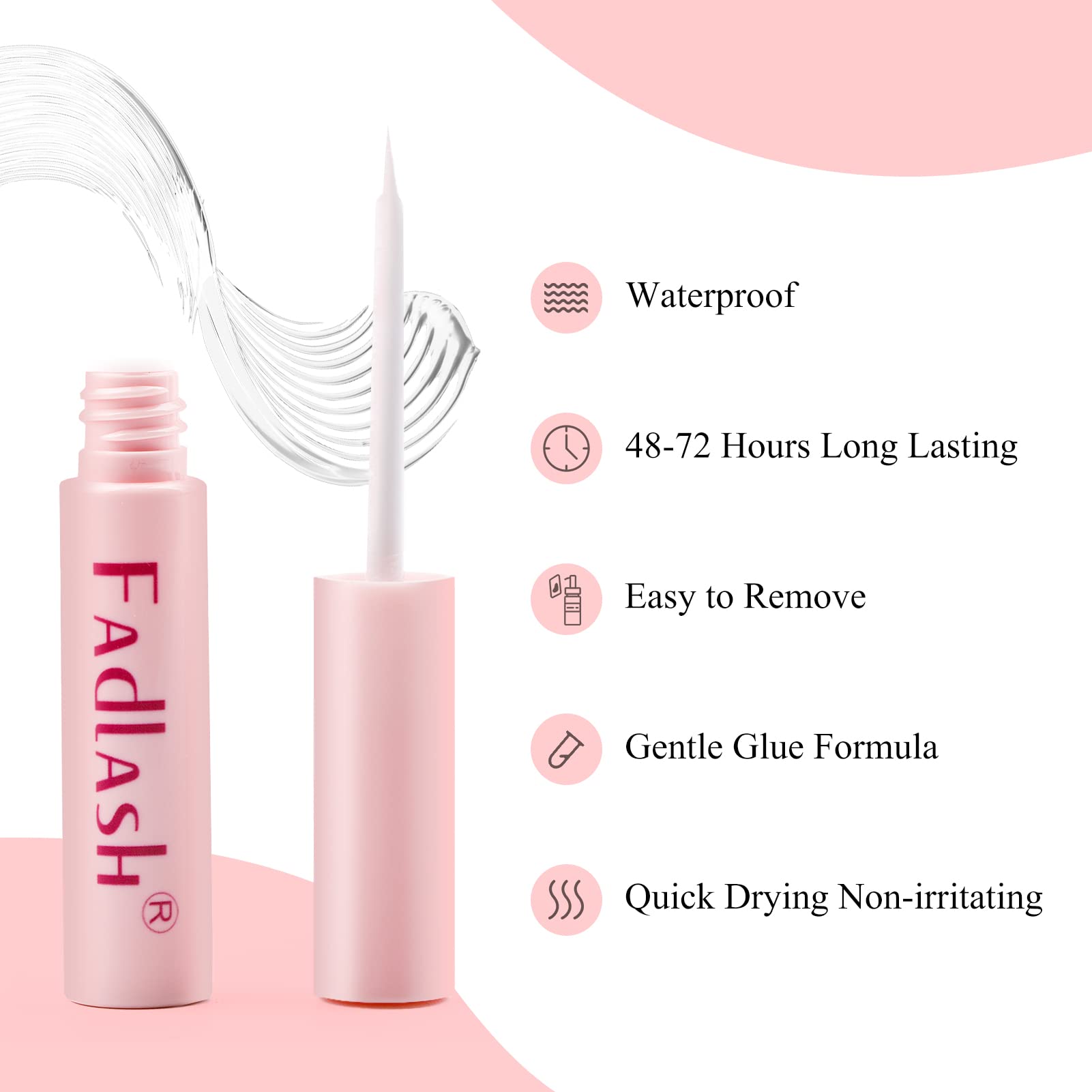 Lash Cluster Glue Diy Lash Extension Kit Lash Bond Cluster Lashes Glue Waterproof Clear Eyelash Glue Latex Free Individual Lashe