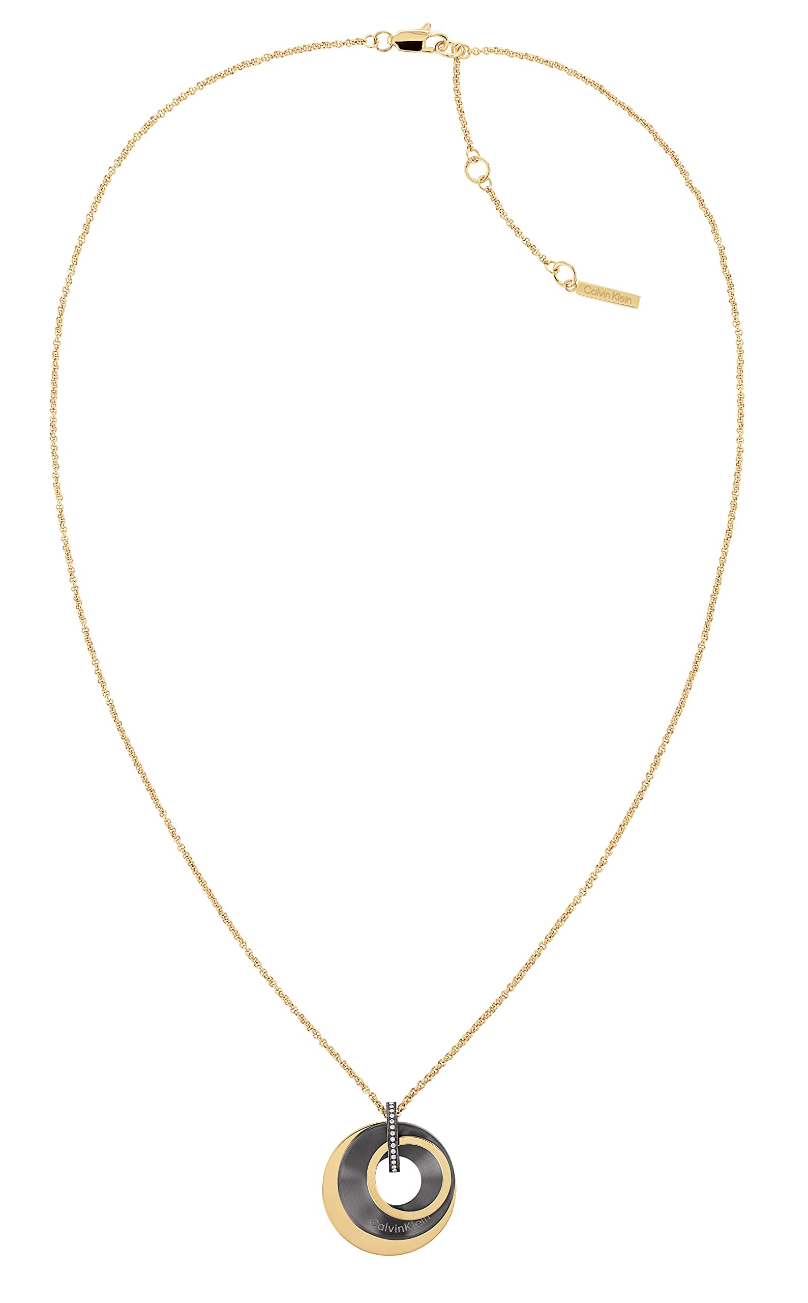 Calvin Klein Jewelry Womens Pendant Necklace, Color: Yellow Gold (Model: 35000158)