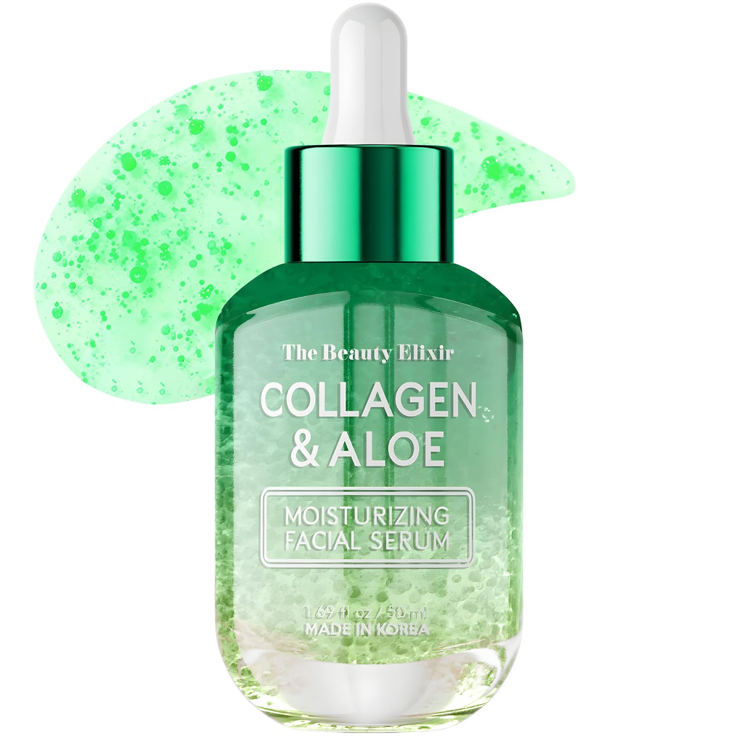 Aloe & Collagen Serum For Face - Anti Aging, Skin Tightening & Hydrating - Infused With Hyaluronic, Glycerin, And Turmeric - Kor