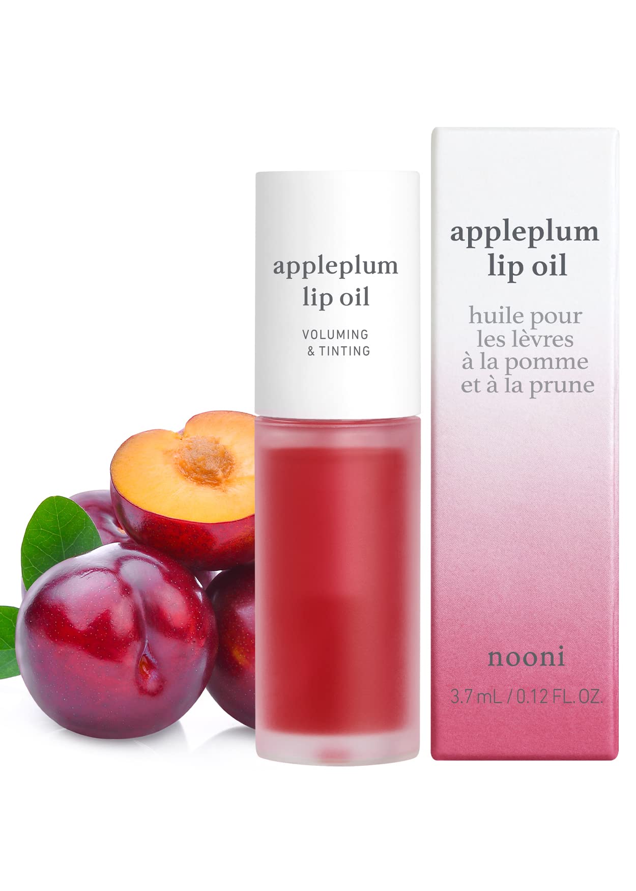 Nooni Korean Lip Oil - Appleplum With Apple Seed Oil, Lip Stain, Mothers Day,Gift, Moisturizing, Glowing, Revitalizing, And Tint