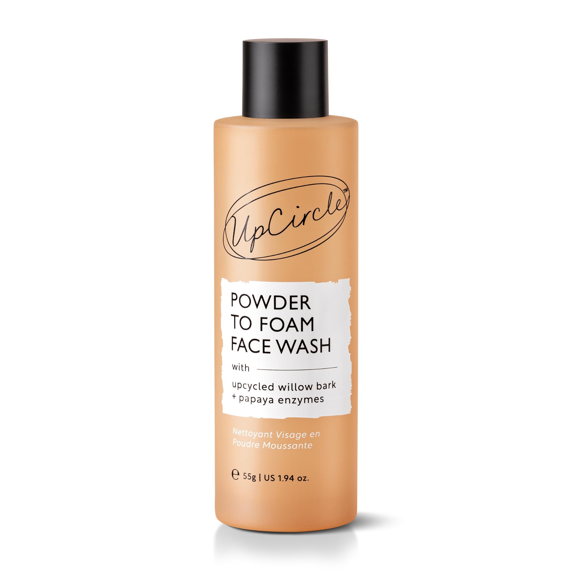 UPCIRCLE Powder To Foam Face Wash with Willow Bark + Papaya Enzymes 55g
