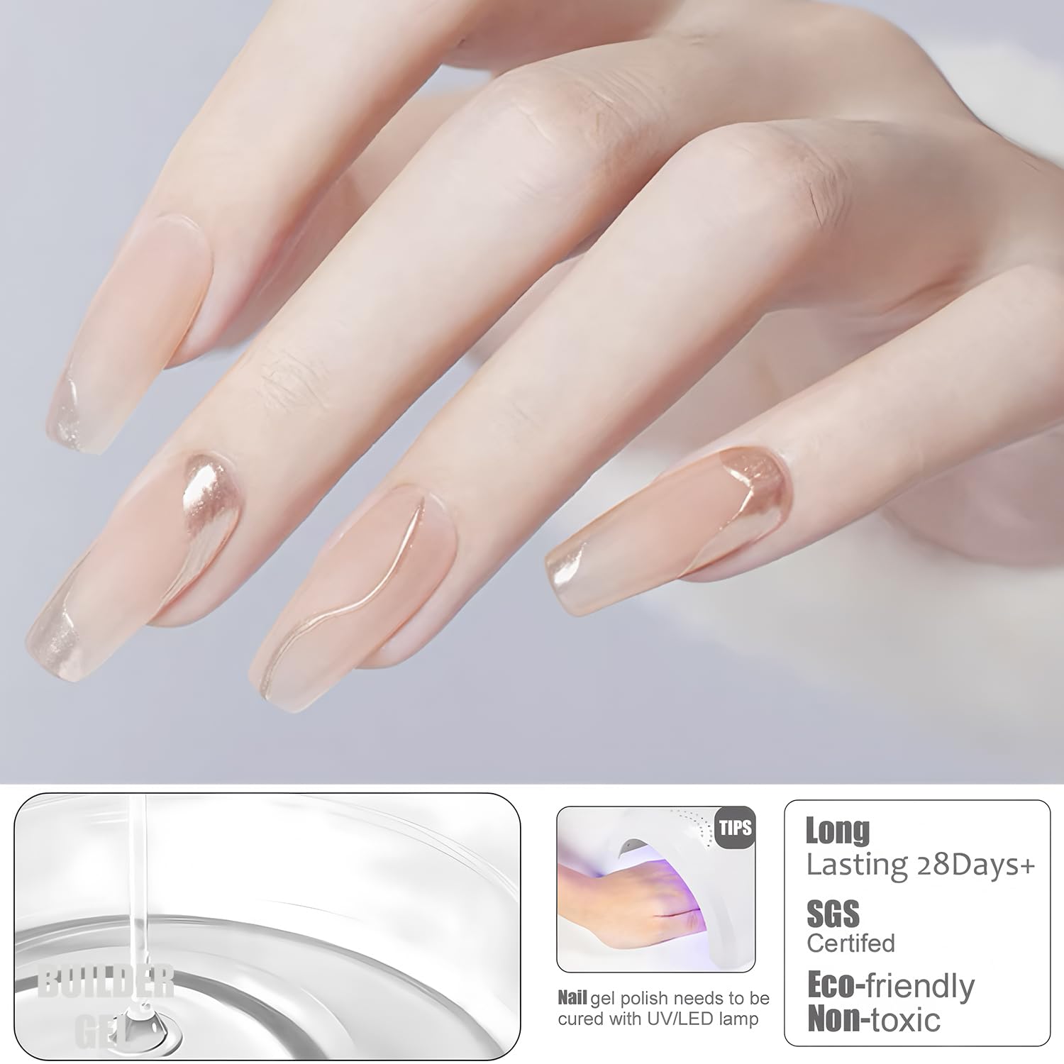 Vishine Matte Gel Top Coat, 16ml Powder-Resistant No Wipe for Chrome Powder Painting Art Matte Finish Long-Lasting UV Gel Nail P