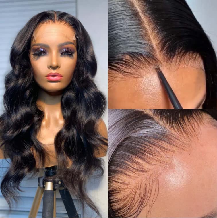 BEEOS 5x5 SKINLIKE Real HD Lace Closure Wig,180% Density Body Wave 0.10mm Ultra-thin Invisible HD Lace Pre-Plucked Bleached Knot