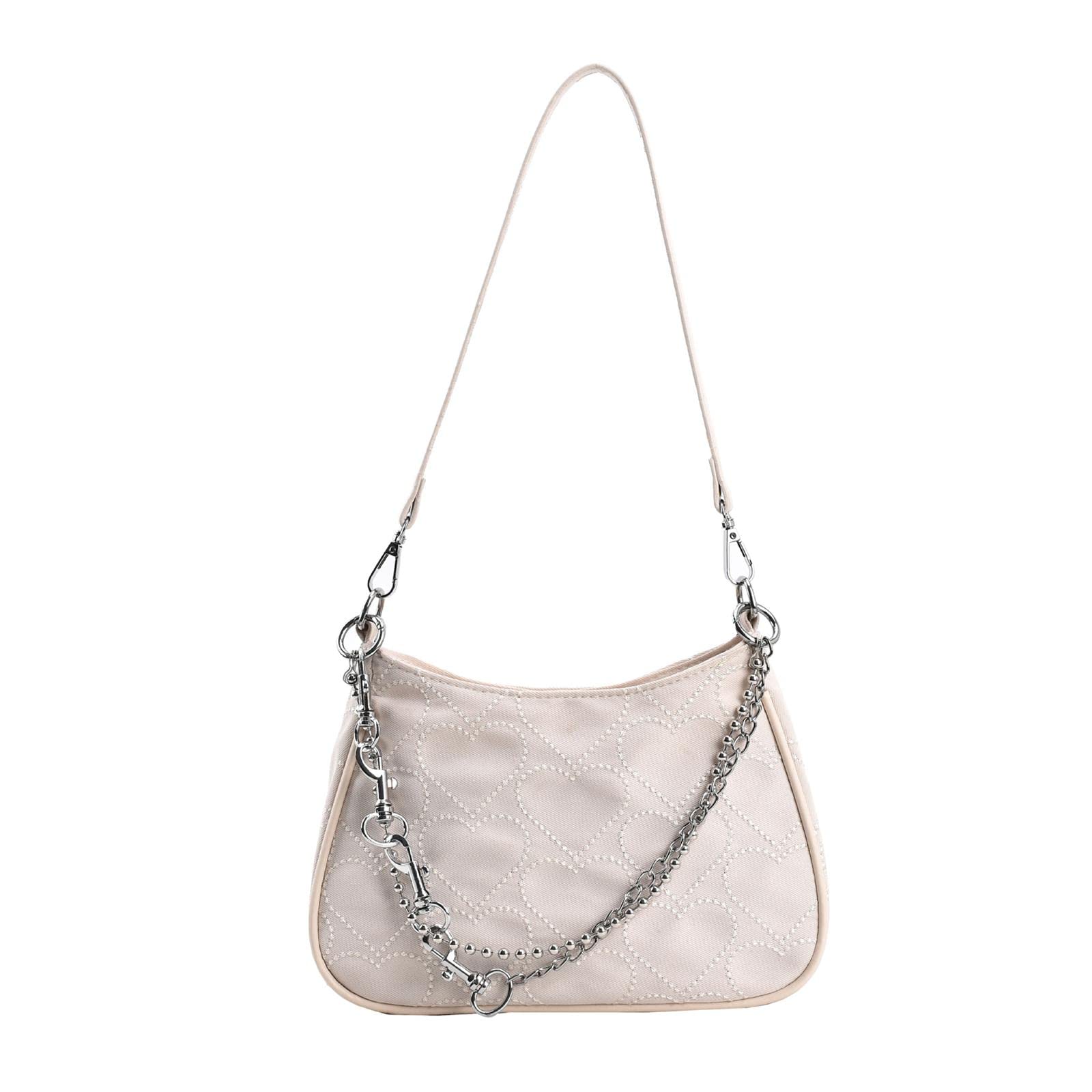 Calandis Casual Dumpling Bun Heart Pattern Underarm Bags Purse Girls Shoulder Bag White | Womens Handbags & Bags