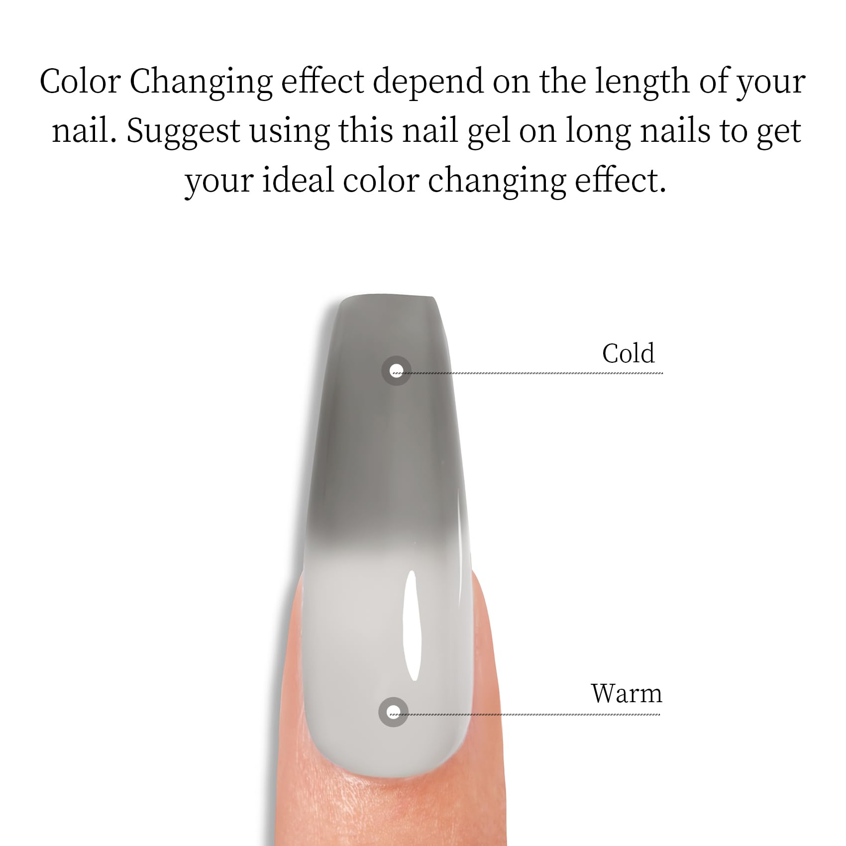 Maychao 15Ml Color Changing Gel Nail Polish 1Pc Black-Light Grey Tepaerature Change Gel Polish Soak Off Nail Polish Nail Art Man