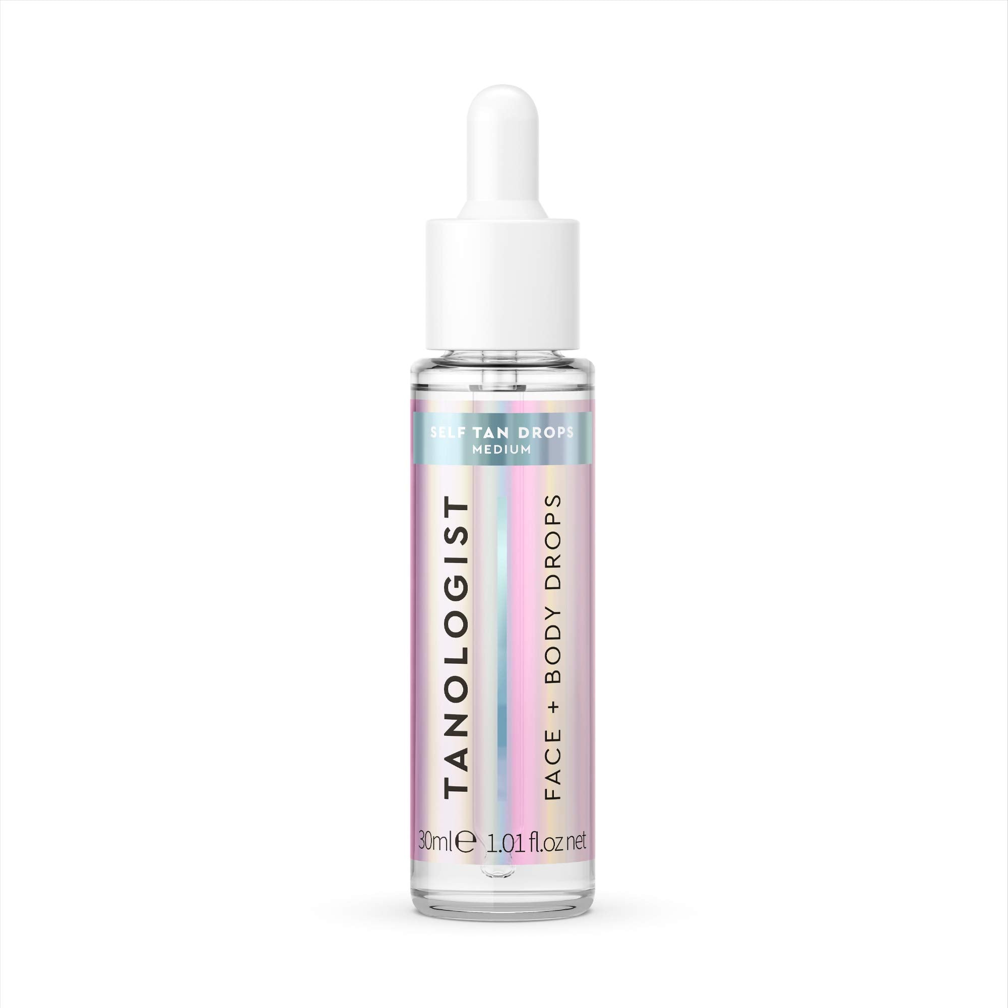 Tanologist Face and Body Self Tan Drops, Medium - Bronzing Drops - Illuminating Self Tanning Drops, Natural Ingredients & Vegan 