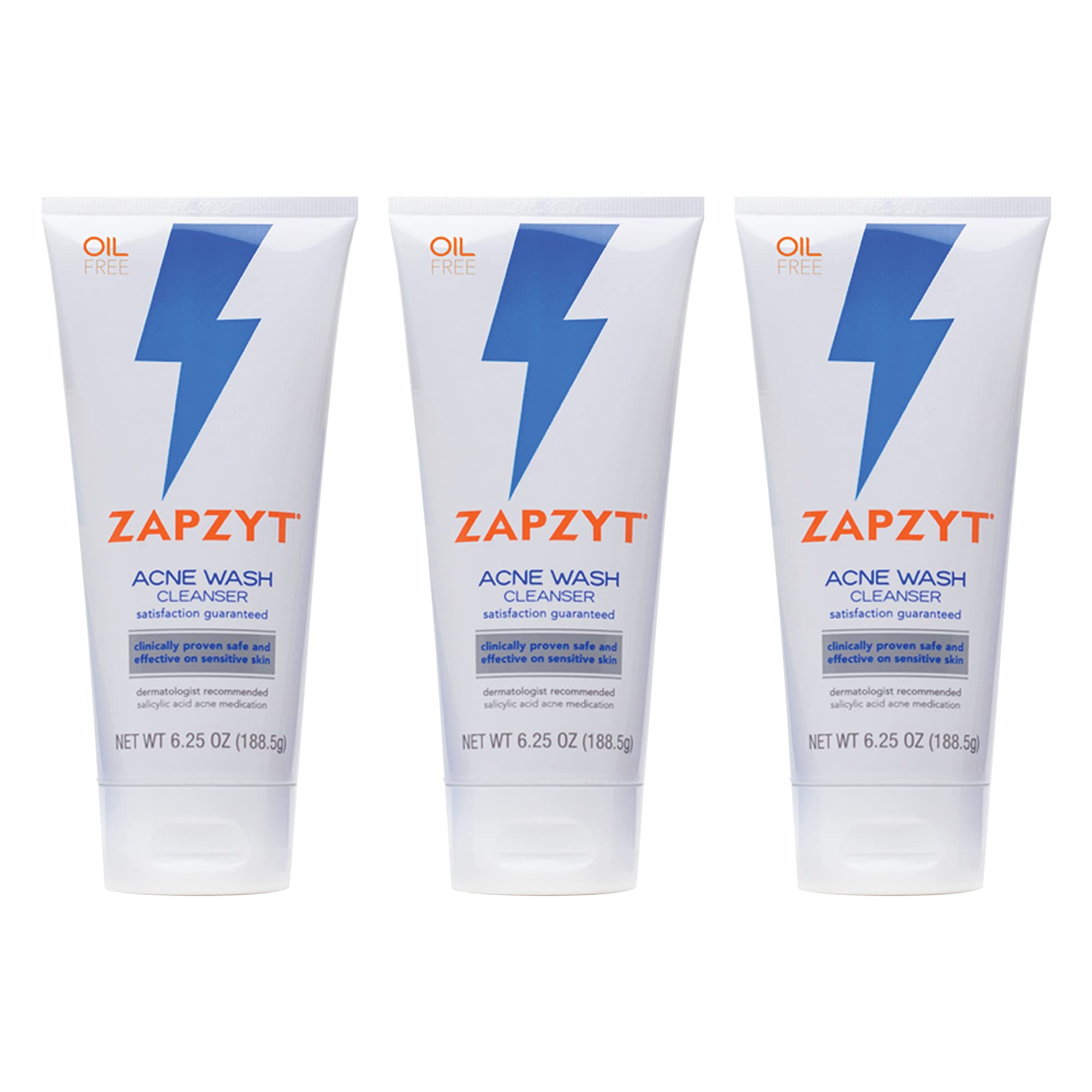 Zapzyt Acne Wash With Salicylic Acid 6.25 Oz (Pack Of 3)