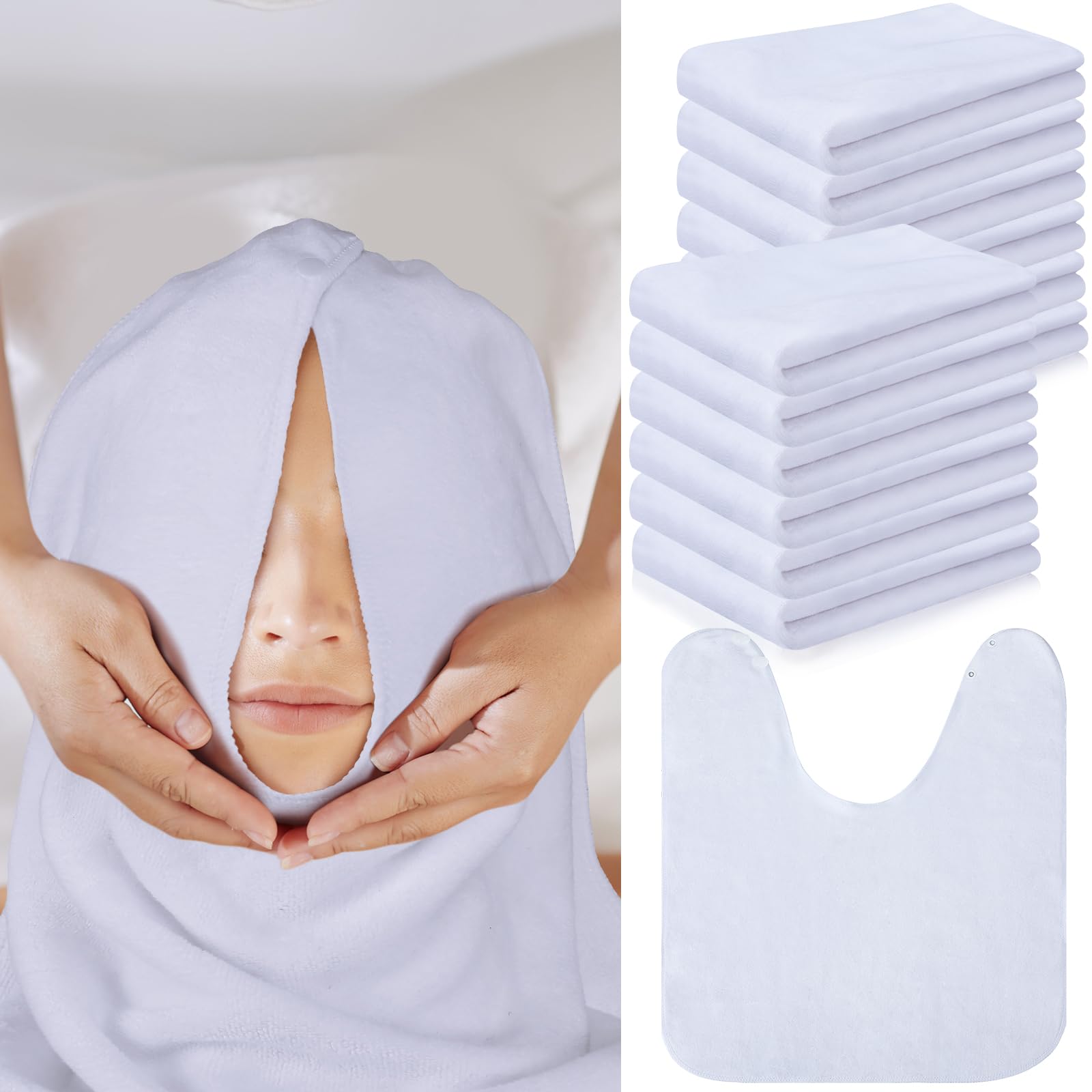 Vitalcozy 12 Pieces Facial Towels Split Design Soft Esthetician Towels Removing Spa Microfiber Face Cloth For Home Salon Facial