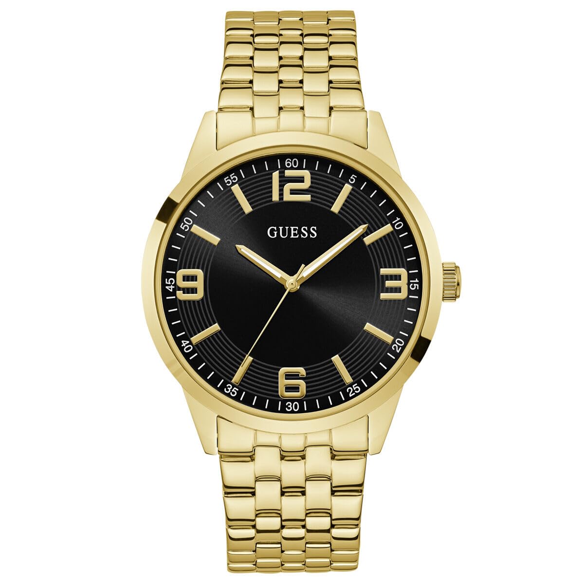 Guess Suited Up Men Black Round Dial Analog Watch  U1413G2M