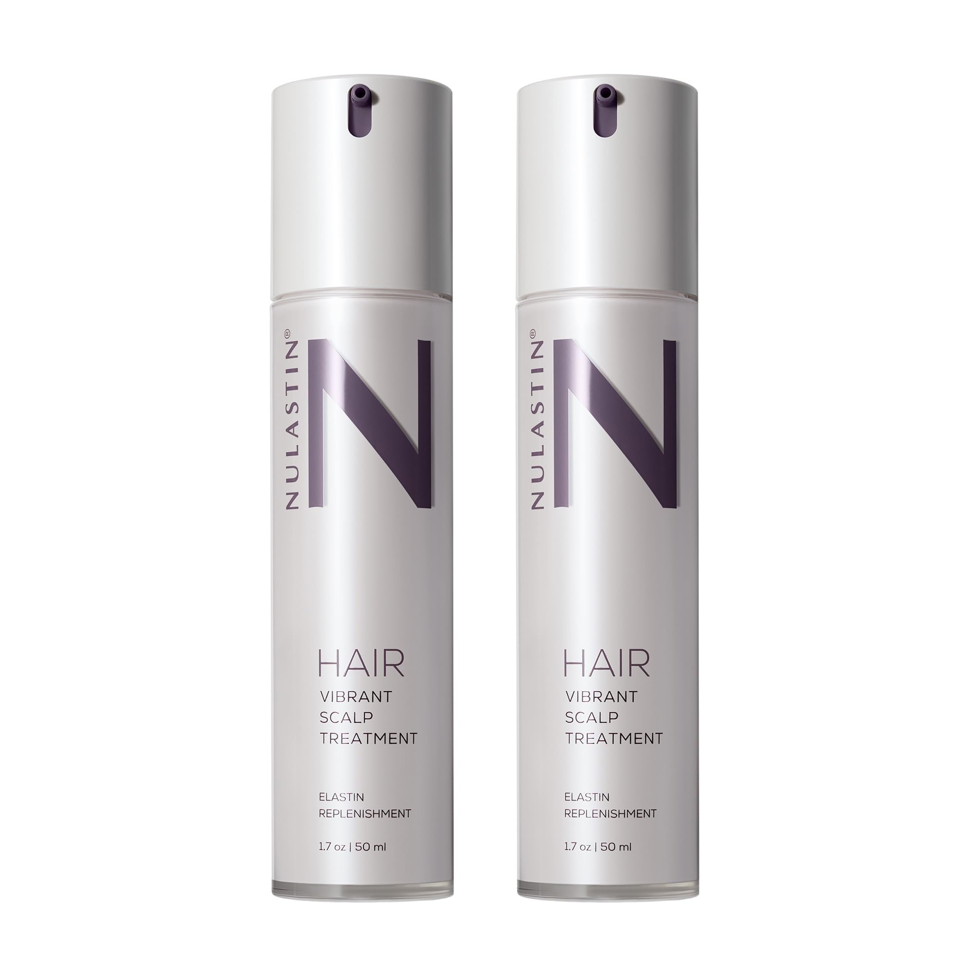 Nulastin Hair Vibrant Scalp Serum Treatment With Elastaplex For Thicker, Fuller Looking Hair, Vegan-Friendly & Cruelty-Free (2-P
