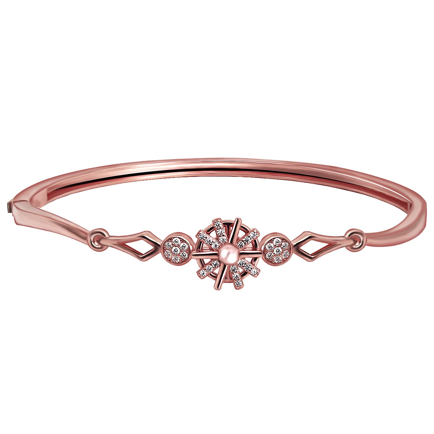 GIVA 925 Silver Rose Gold Princess Bracelet, Adjustable Gifts for Girlfriend, Gifts for Women & Girls| With Certificate of Authe