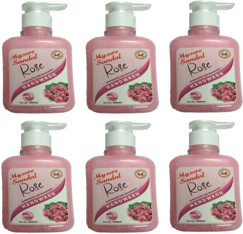 Mysore Sandal Rose Handwash 250Ml (6 X 41.67 G)