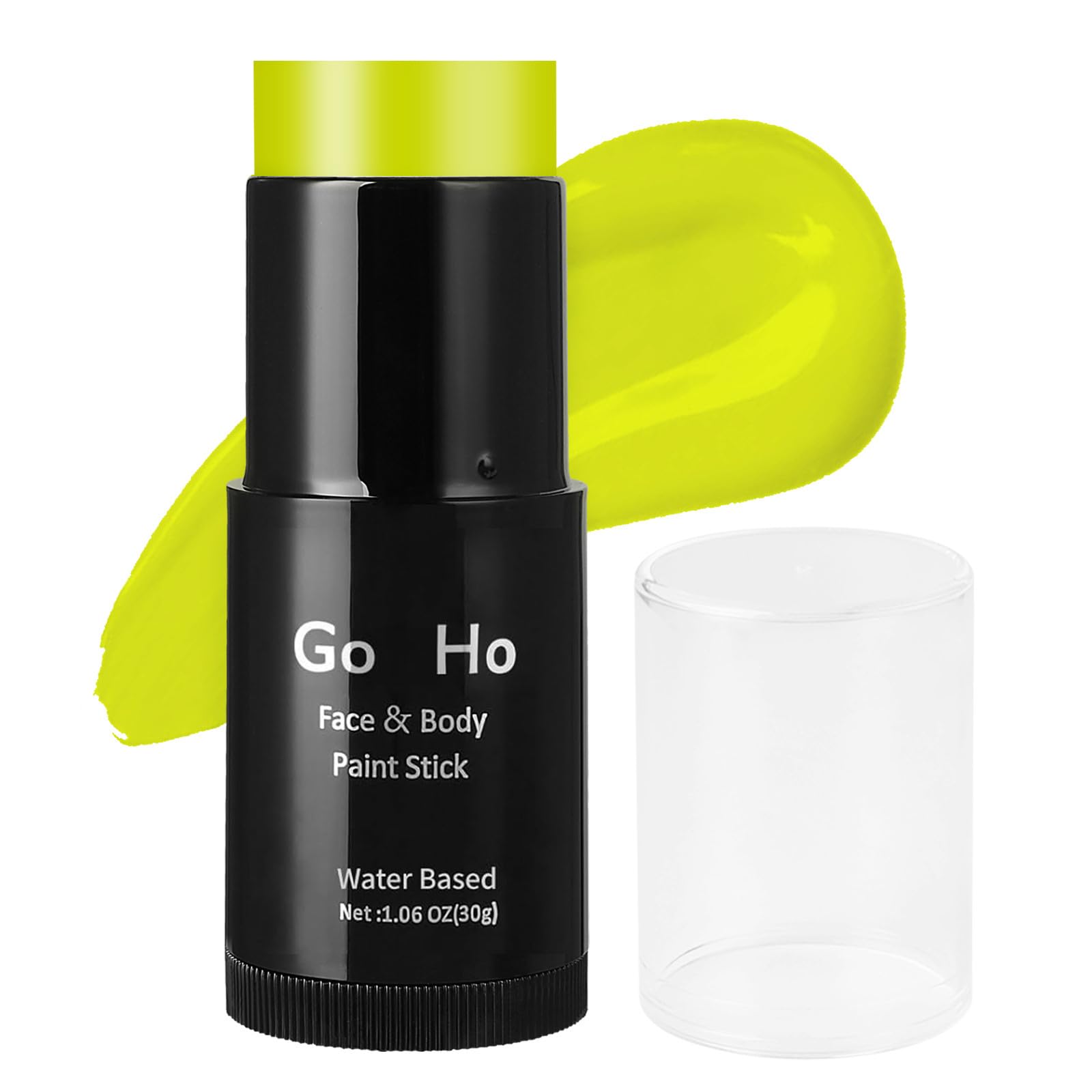 Go Ho Ogre Green Face Paint Stick,Water Based Washable Face Body Paint,Non-Toxic Full-Coverage Cream Ogre Green Body Paint For A