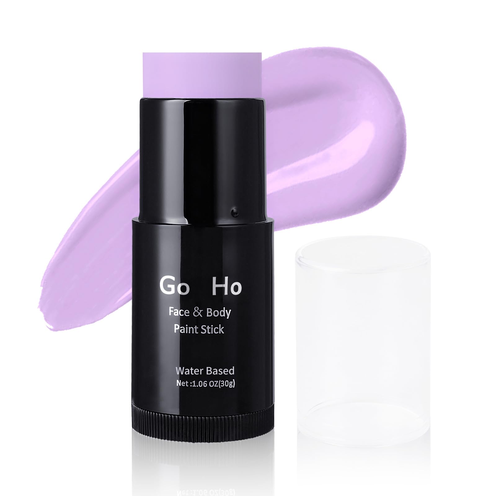 Go Ho Pastel Purple Face Body Paint Stick,Water Based Washable Lavender Face Paint Stick,Non-Toxic Full-Coverage Cream Light Pur