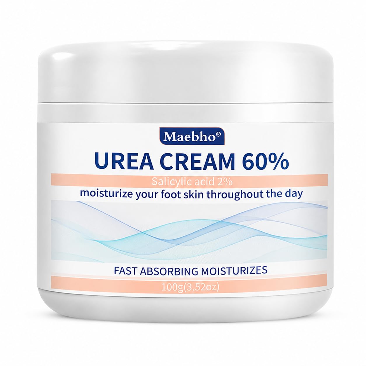 60% Urea Cream with 2% Salicylic Acid, Intensive Moisturizing Foot Cream for Dry Rough Skin, Deep Hydrating Heel Cream for Crack