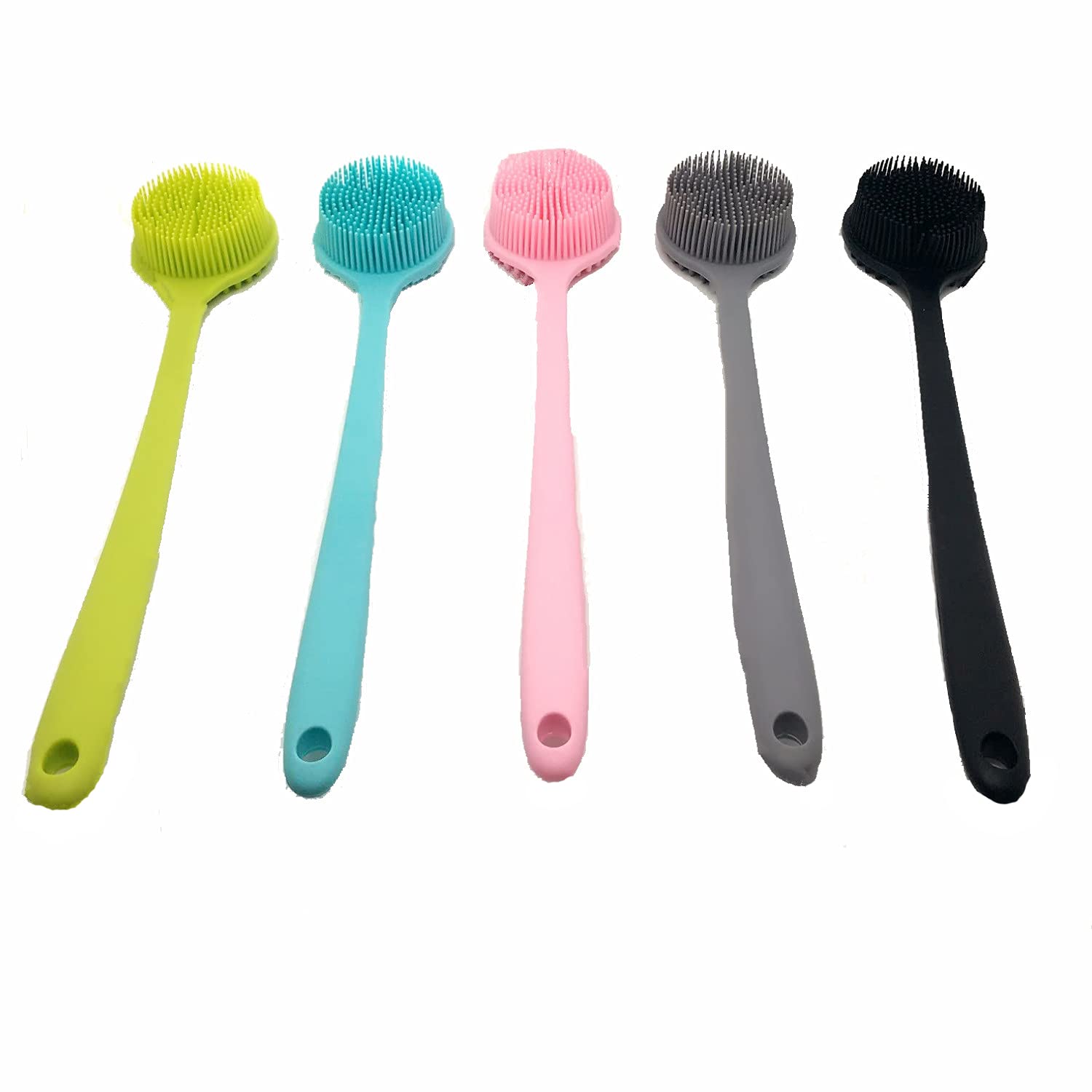 Cinlitek Silicone Body Scrubber, Long Handle Back Scrubber For Shower, Silicone Body Brush Shower Scrubber For Body, Shower Srus