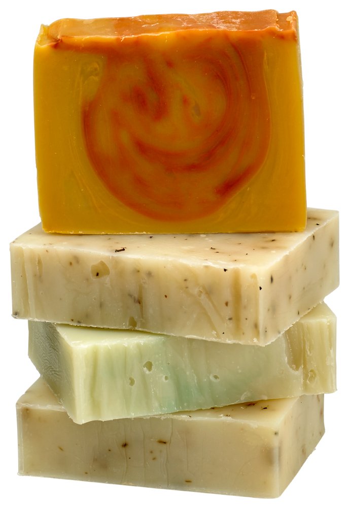 Fabulous Frannie Soap Top 4 Wellness Kit - All Natural Ingredients and 100% Pure Essential Oils - Lavender, Patchouli, Peppermin