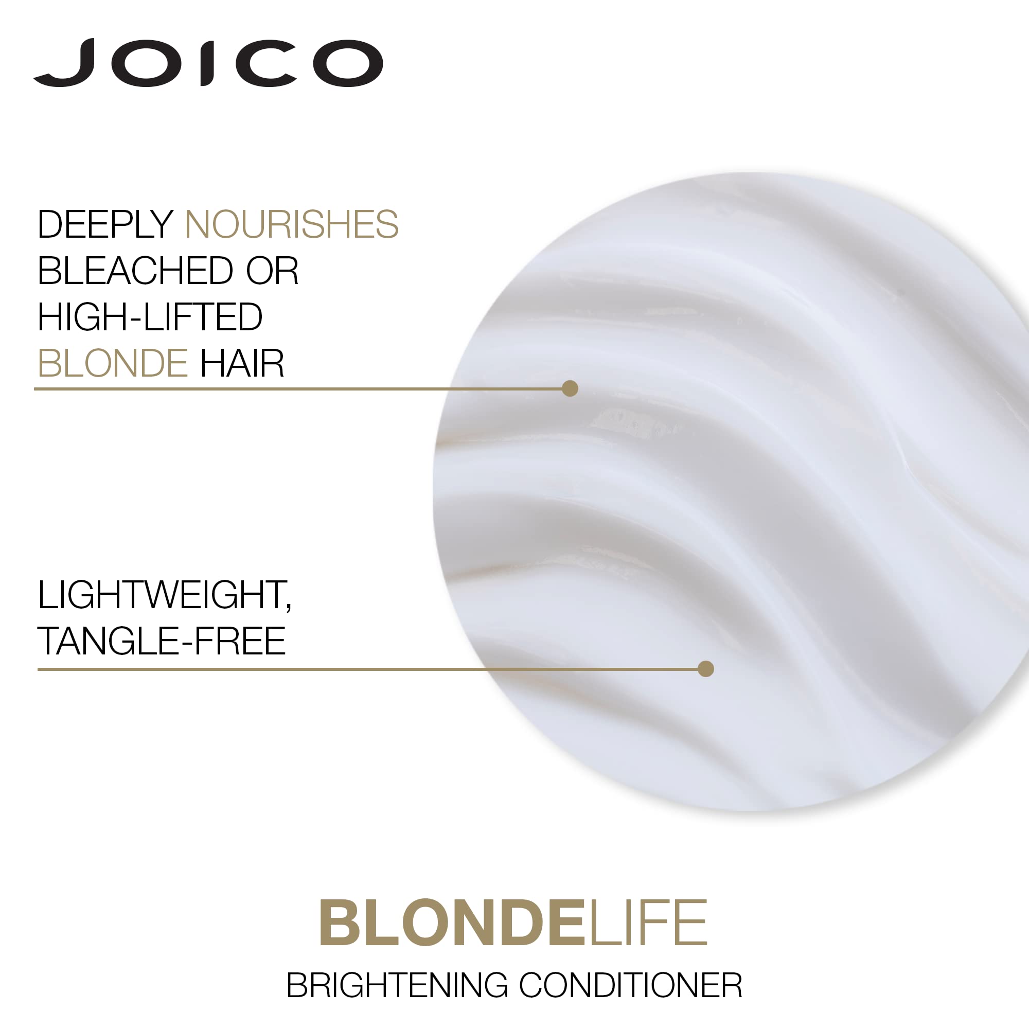 Joico Blonde Life Brightening Conditioner | For Blonde Hair | Illuminate Hydration & Softness | Add Softness & Smoothness | Sulf
