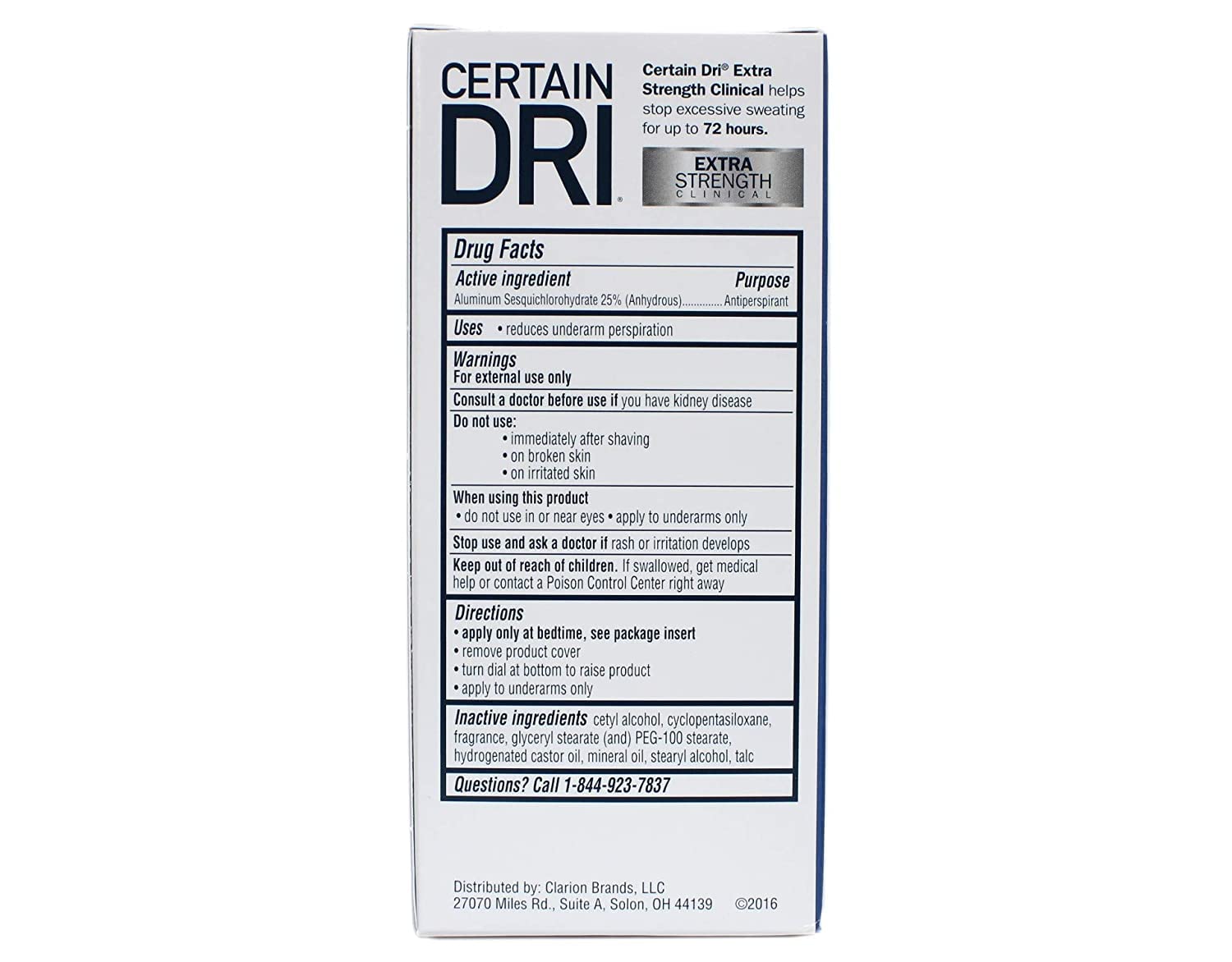 CERTAIN DRI Anti-Perspirant Solid 1.7 oz ( Pack of 6)
