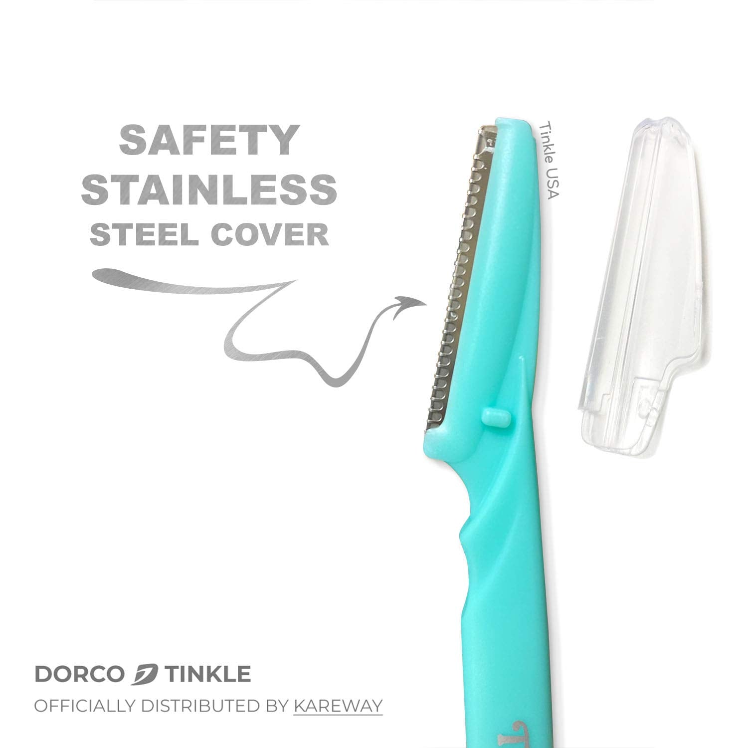 Dorco Tinkle Eyebrow Razors | 15-Pack (5 Packs Of 3) | Eyebrow Trimmer & Dermaplaning Tool | Safe & Easy Facial Hair Removal | S
