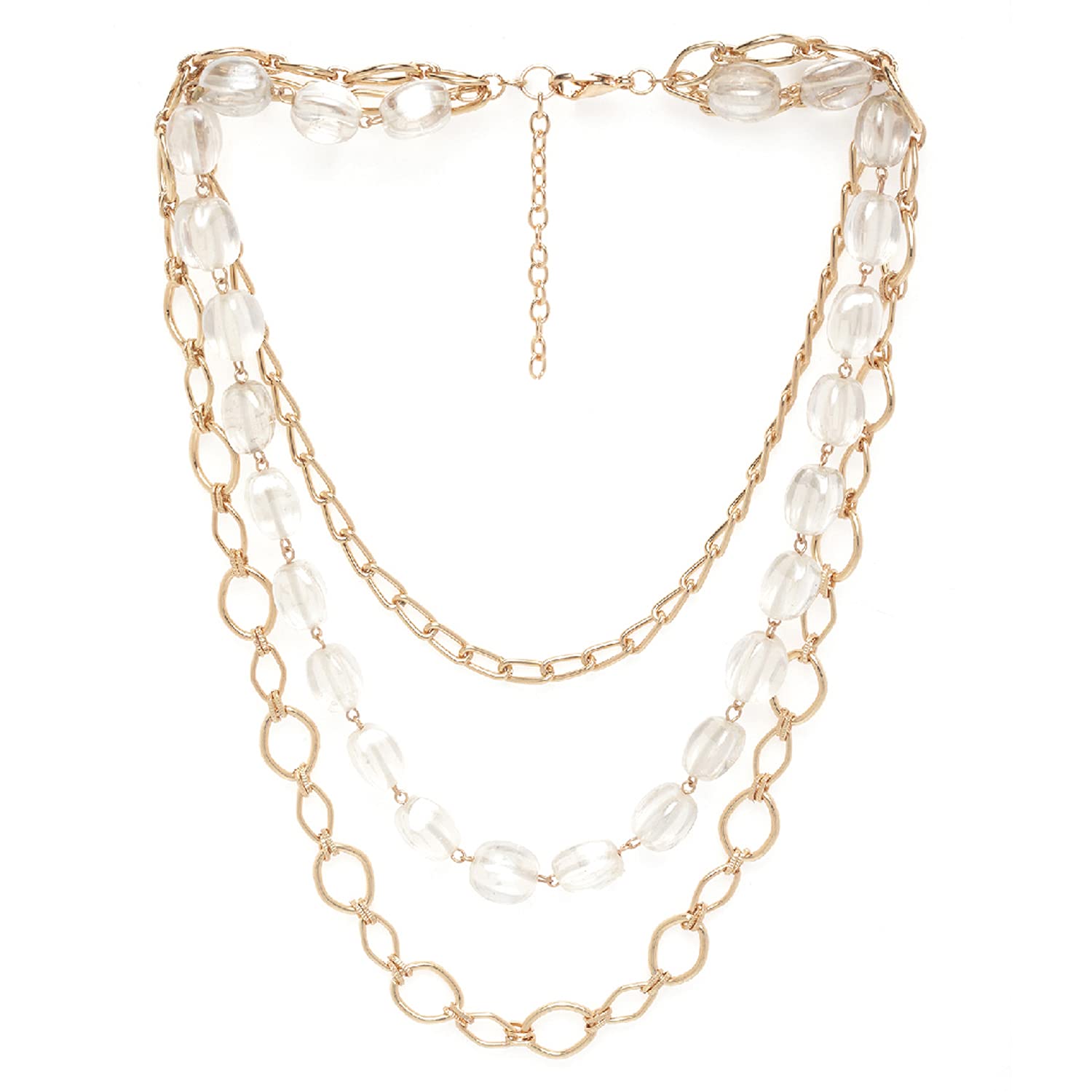 Runway Ritual Adele Necklace Womens Transparent Adjustable