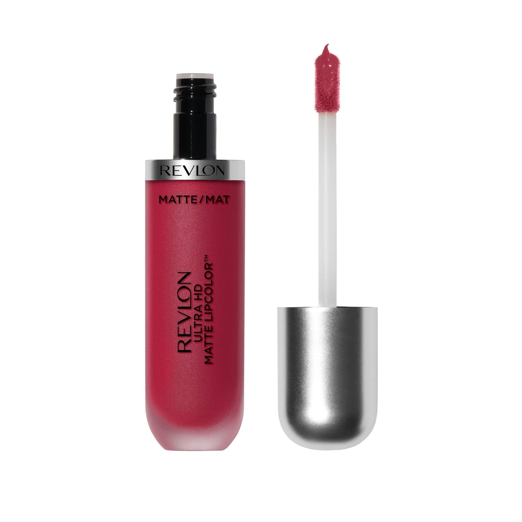 Revlon Ultra Hd Matte Lipcolor, Velvety Lightweight Matte Liquid Lipstick In Pink, Obsession (605), 0.2 Oz