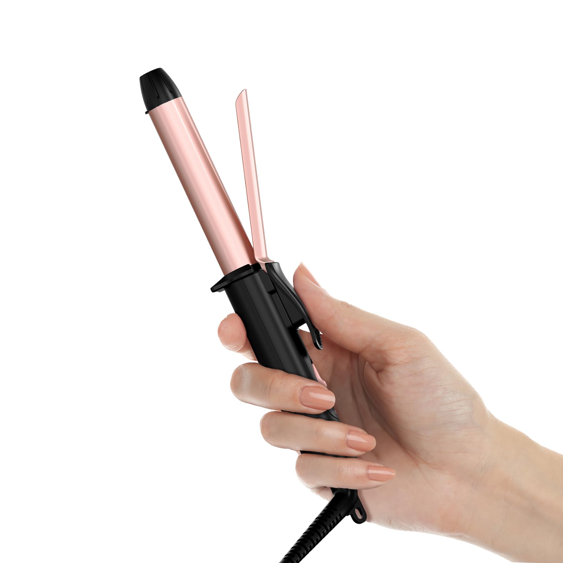 Ceramic Mini Hair Curler for Short Hair, 3/4 Inch Travel Curling Iron Dual Voltage, Mini Curling Iron Travel Size with Keratin &