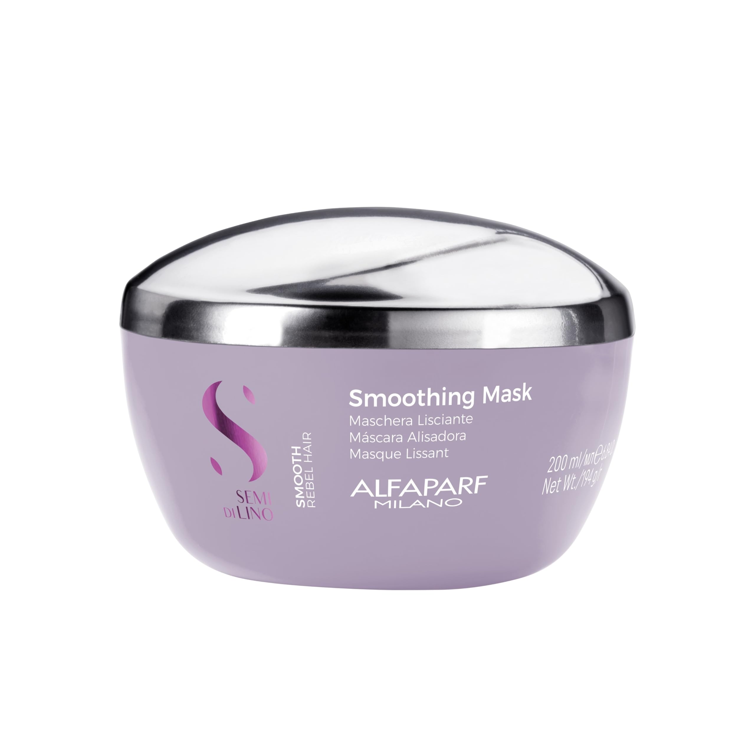 Alfaparf Milano Semi Di Lino Smooth Mask For Frizzy And Rebel Hair - Intensive Detangling Hair Treatment - Controls Frizz - Stra