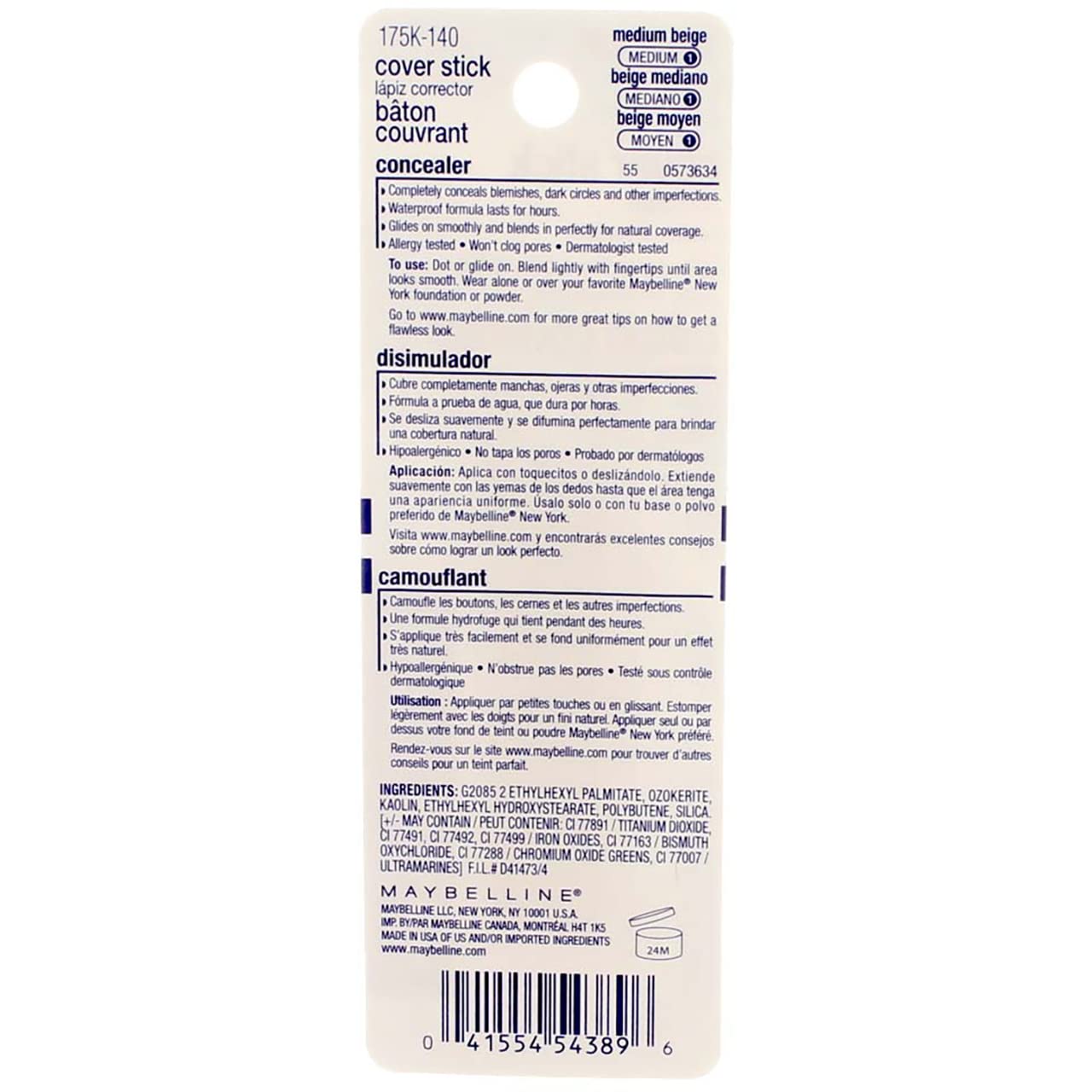 Maybelline Cover Stick Concealer Medium Beige 03