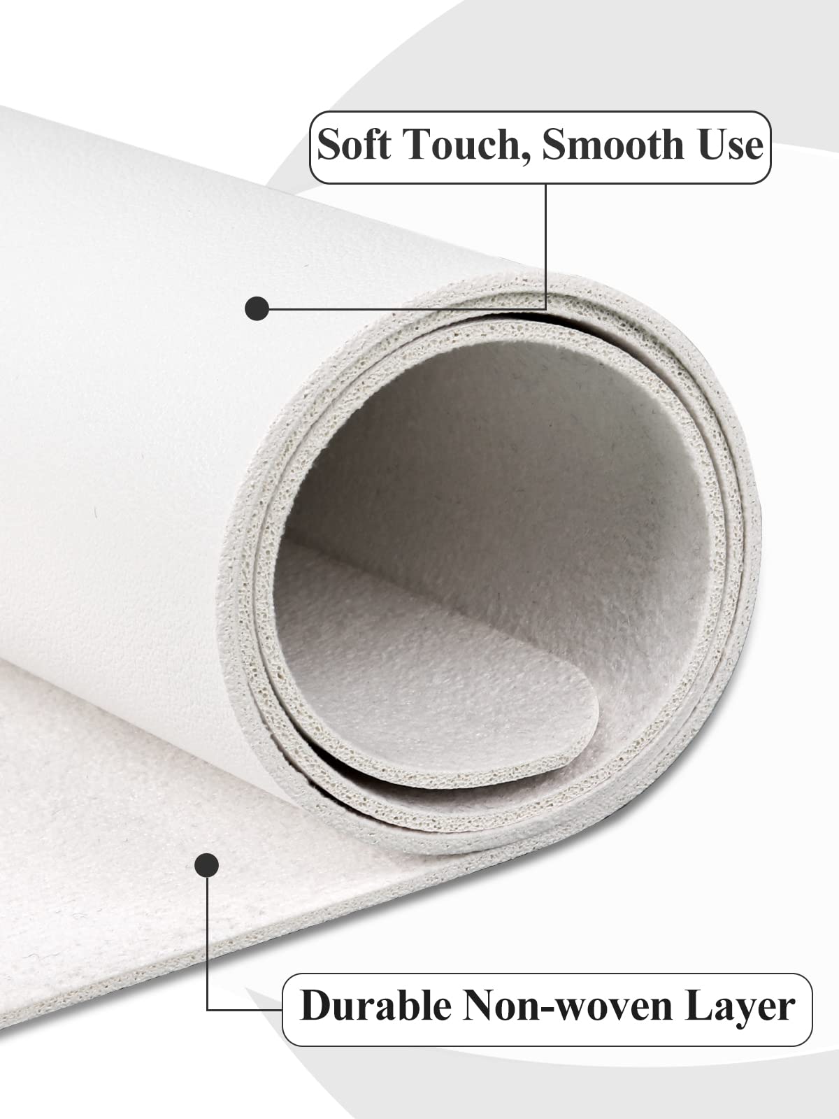 (Mat Only) White Nail Art Table Mat, Foldable Nail Art Hand Rest Pad For Nail Arm Rest Cushion, Soft Microfiber Leather Nail Mat