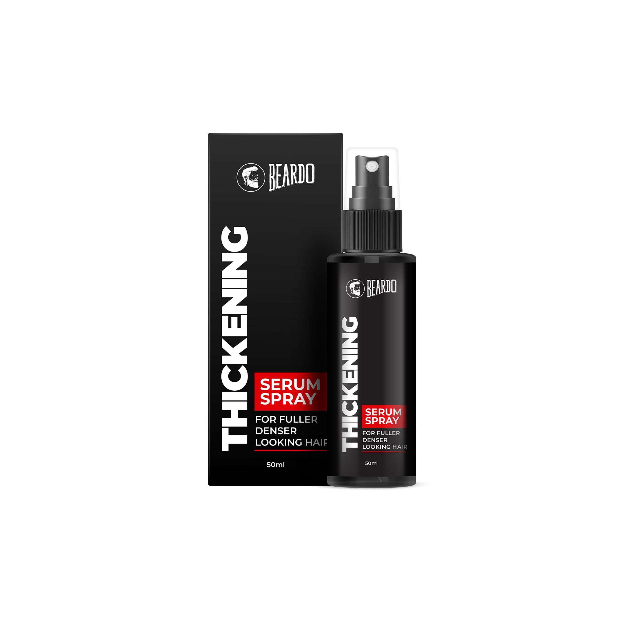 Beardo Thickening Serum Spray, 50 Ml | |For Frizz-Free, Smooth & Glossy Hair On-The-Go | Hair Volume Spray For Men| Serum For Ha