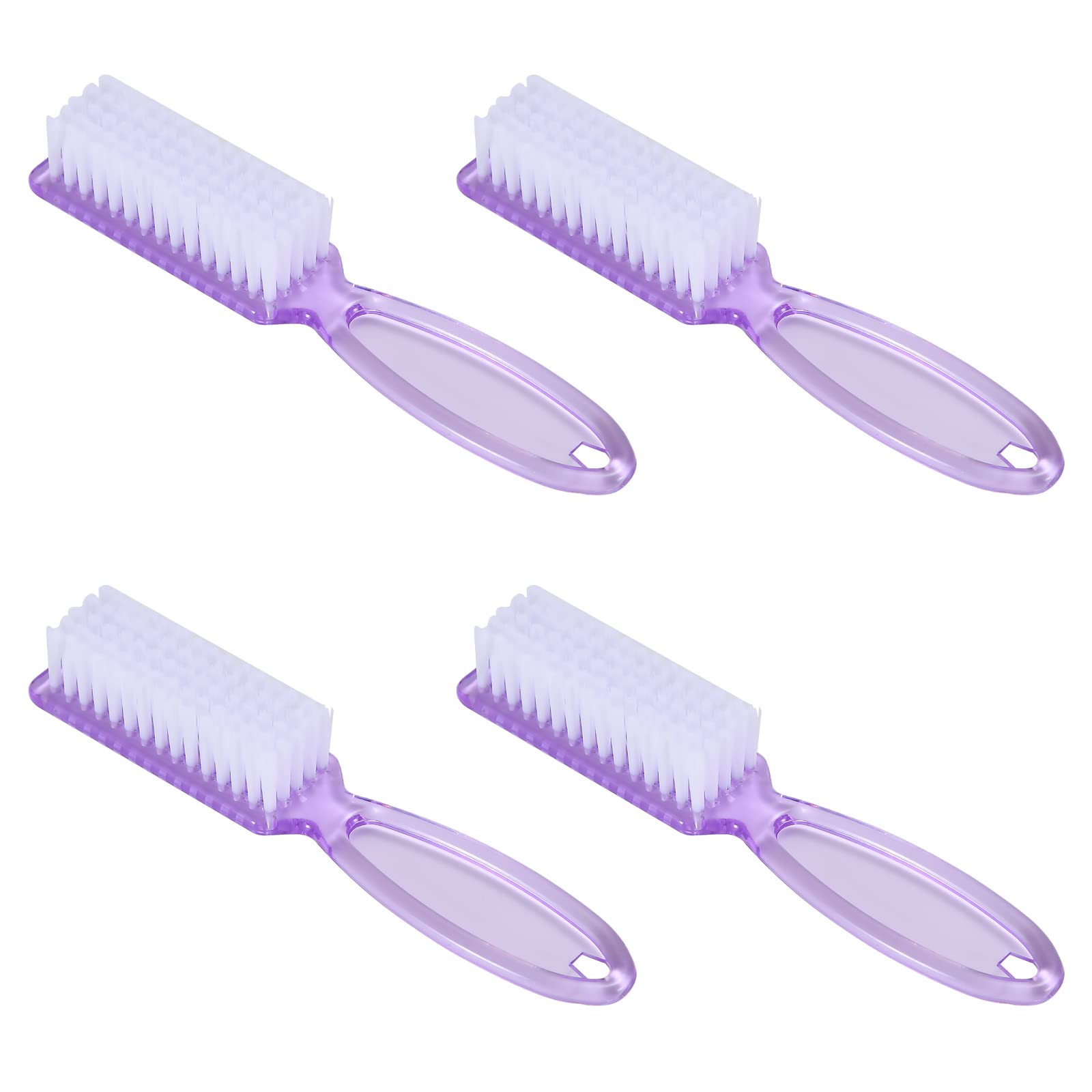 Yebeauty Nail Brush Fingernail Cleaner, 4 Pack Hand Scrub Cleaning Brush Plastic Hand Finger Toes Scrubbing Brush, Pedicure Nail