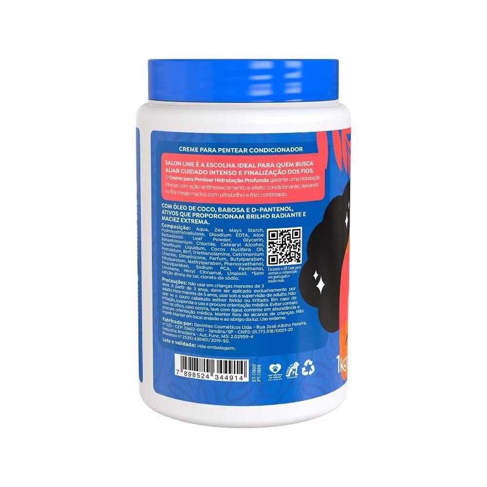 Linha Tratamento (Creme Para Pentear) Salon Line - Hidratacao Profunda 1000 Gr - (Salon Line Treatment (Combing Cream) Collectio