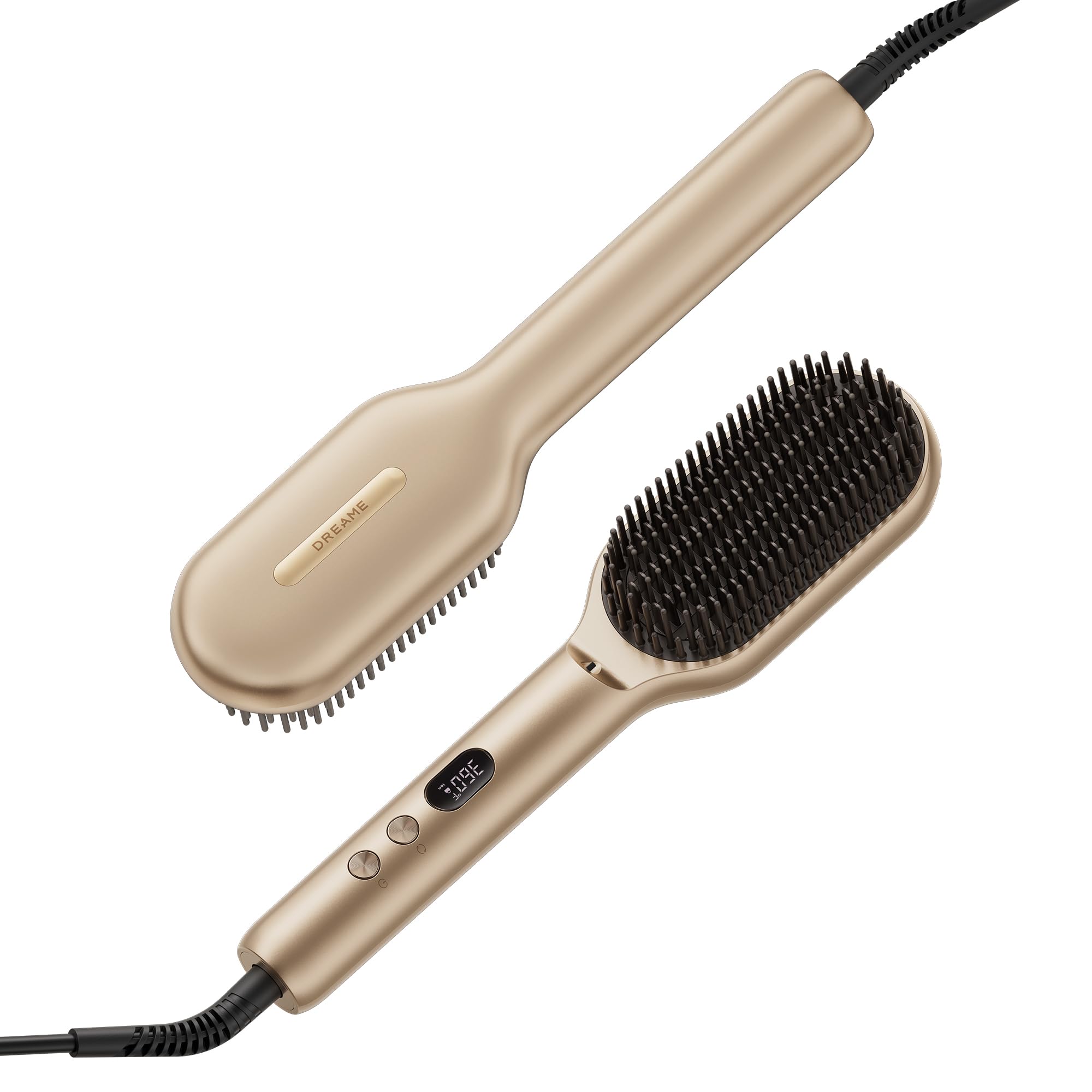 Dreame Voya Hair Straightener Brush, PTC Heating Straightening Comb