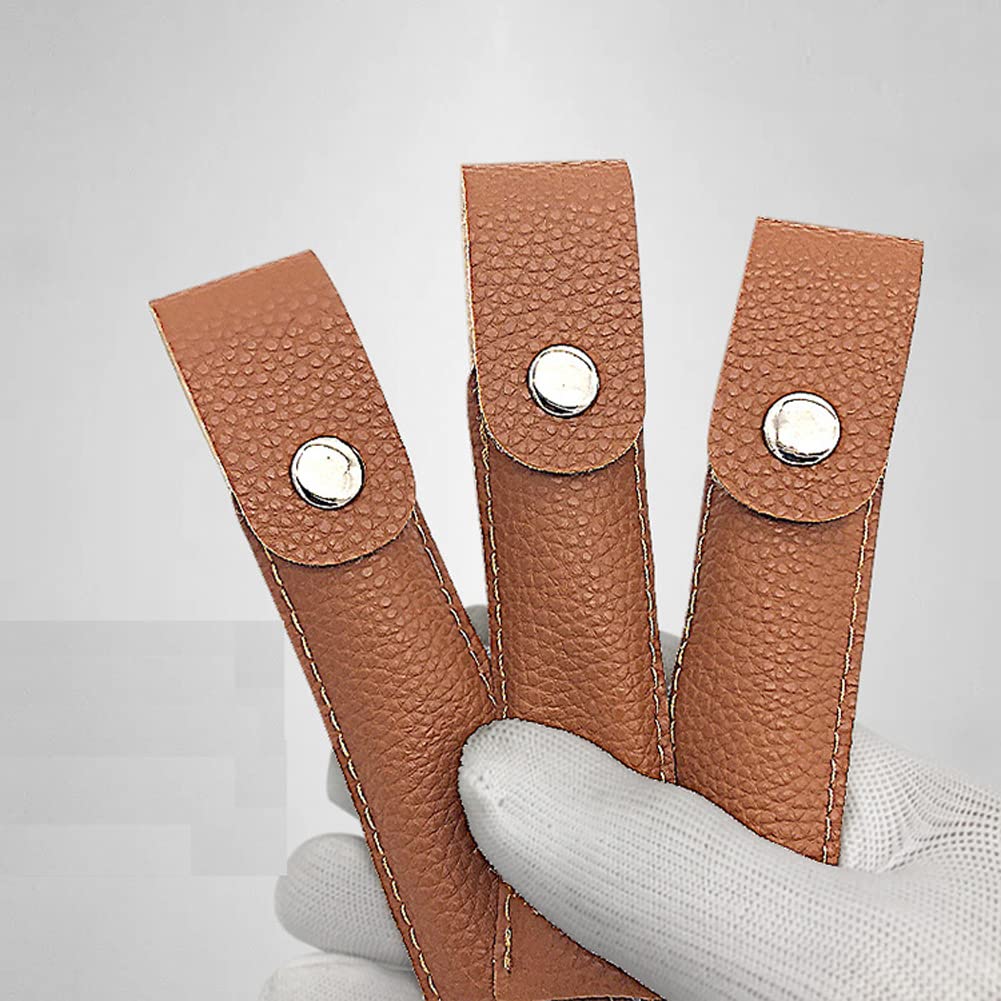 6Pcs PU Leather Tweezers Storage Bag Empty Single Tweezer Carry Bag Sleeve Pouch Travel Case for Eyelash Extension Tweezers, Eye