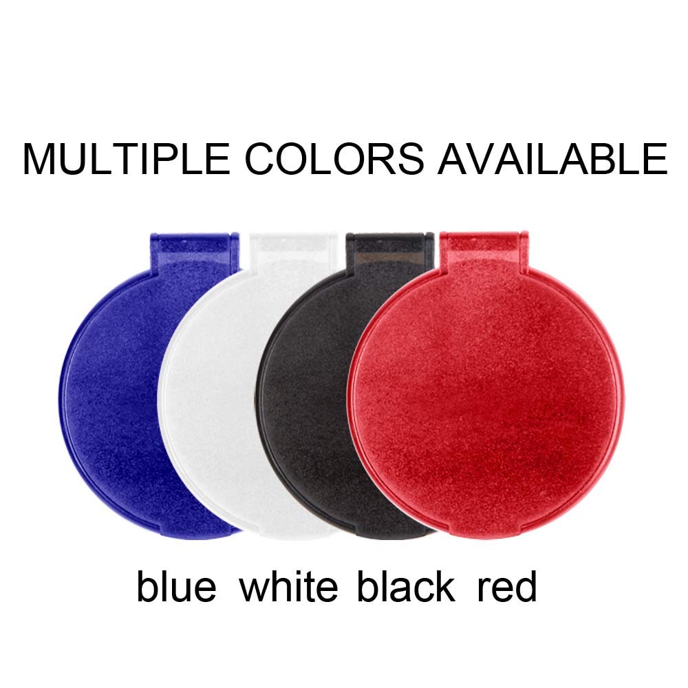 Compact Mirror Bulk Round Makeup Mirror For Purse, Set Of 3, 2.6''L X 2.37''W (Blue)