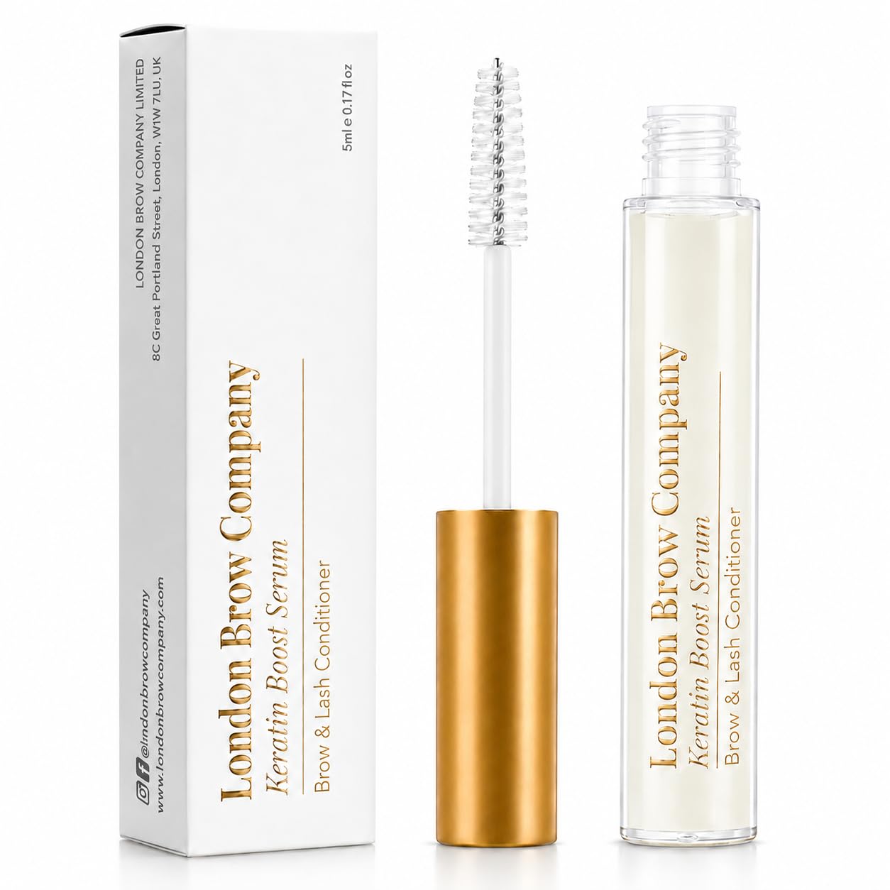 Keratin Brow & Lash Boost Serum, Conditioning Eyebrow and Lash Serum for Brow Lamination and Lash Lift Aftercare, Keratin and Vi