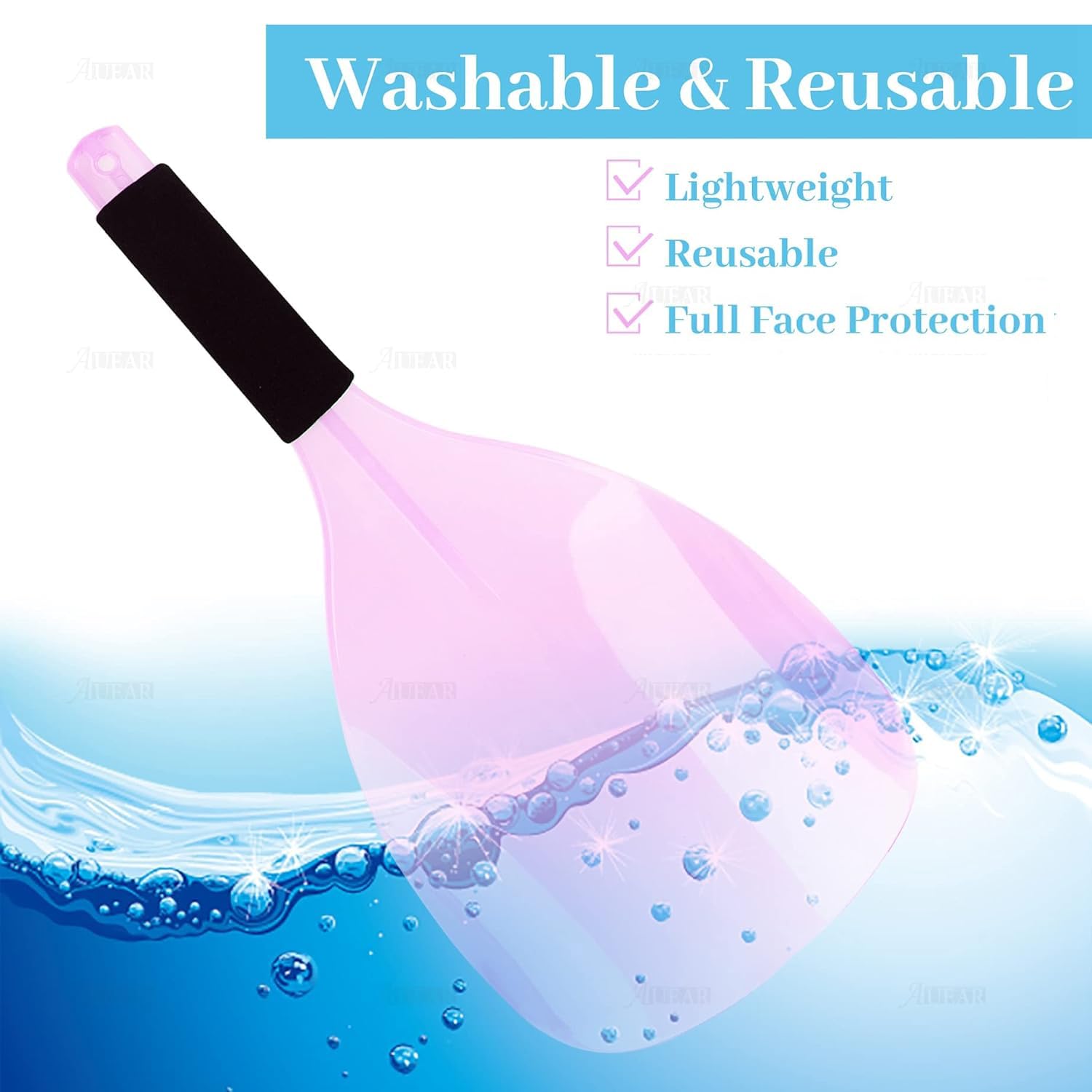 Auear, 2 Pcs Pro Barber Hair Salon Face Sheild, Hand-Held Hairspray Face Shields, Plastic Face Protective Cover For Hairdressing