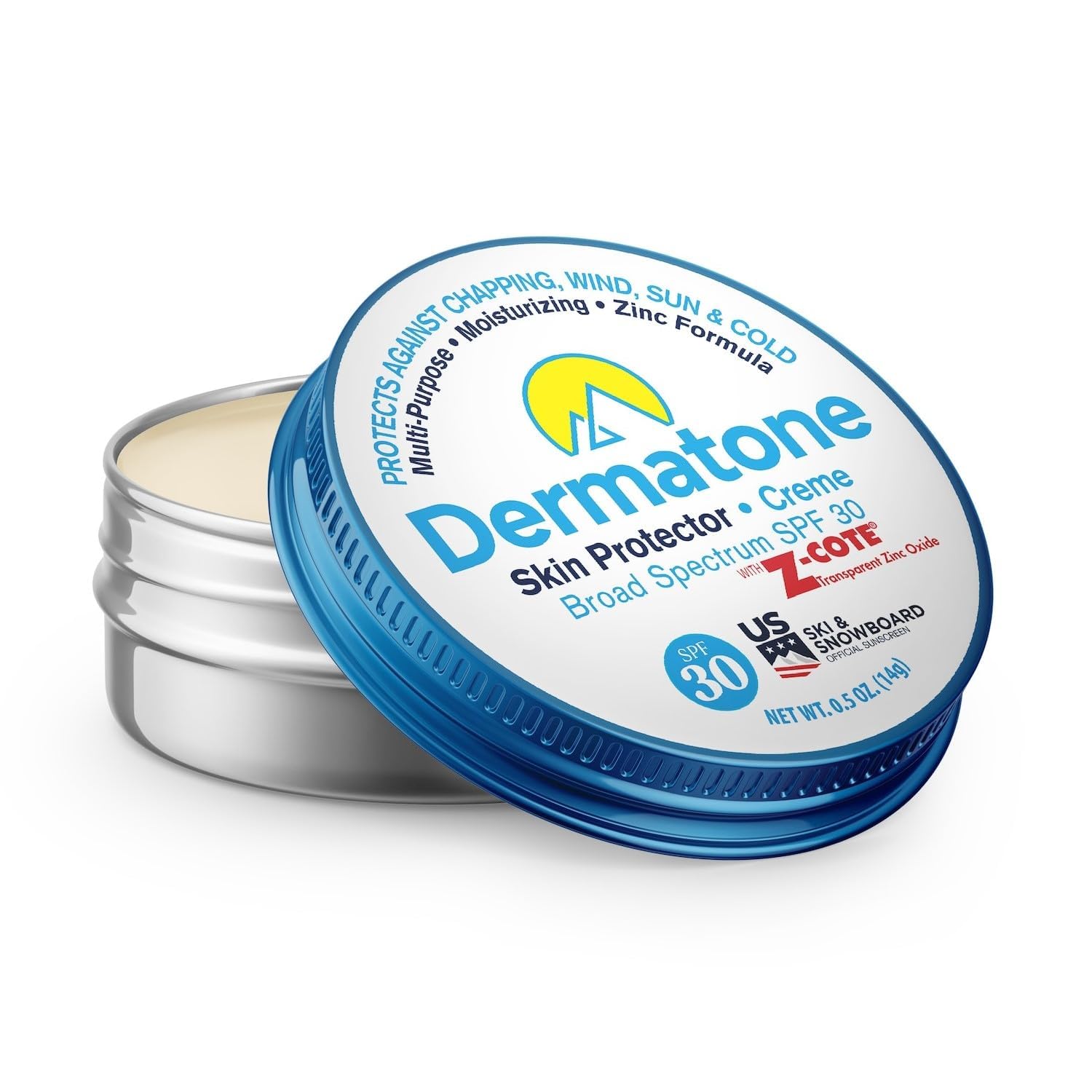 Dermatone Skin Protector W/Zinc | Skin Balm For Face & Lips | Barrier Cream For Sun, Wind & Cold | Spf 30 Zinc Sunscreen | Moist