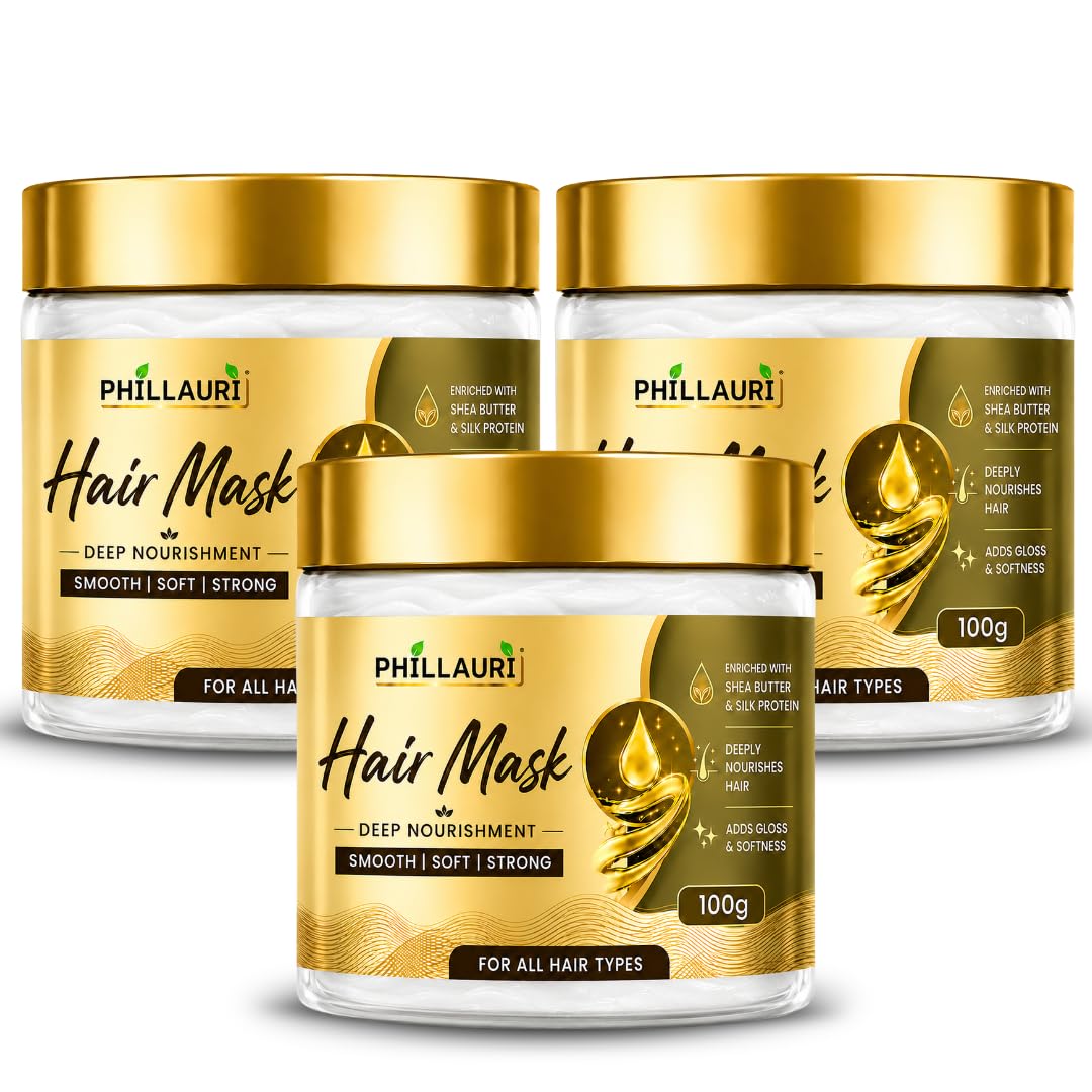 Hair Mask For Dry & Frizzy Hair | Shea Butter & Silk Protein Formula | Smooth & Manageable Hair | Soft & Smooth Hair Feel | 100 