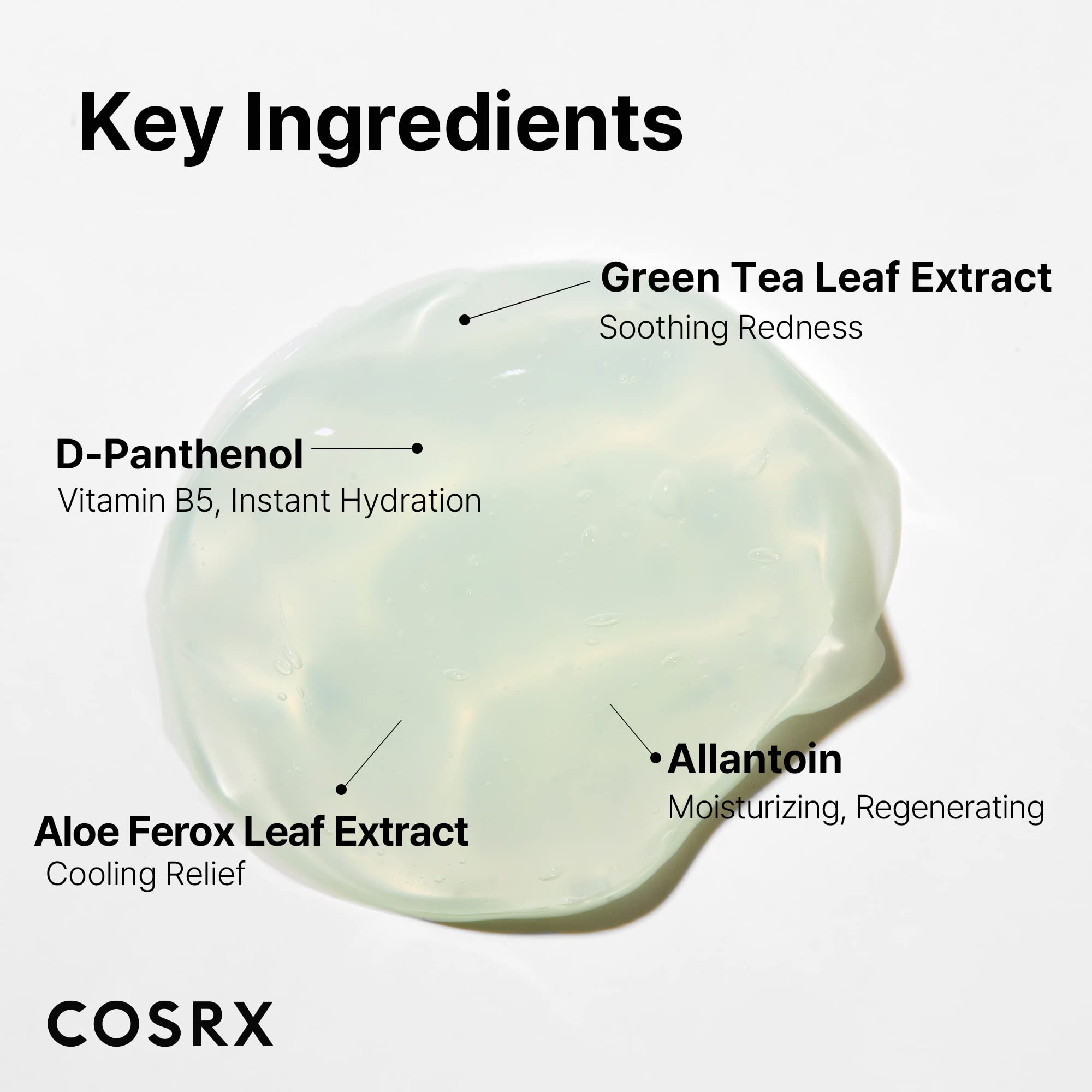 COSRX Hydrium Green Tea Aqua Soothing Gel Cream, 1.69 fl. oz, Lightweight, Paraben Free, Plastic, Model RLE50622