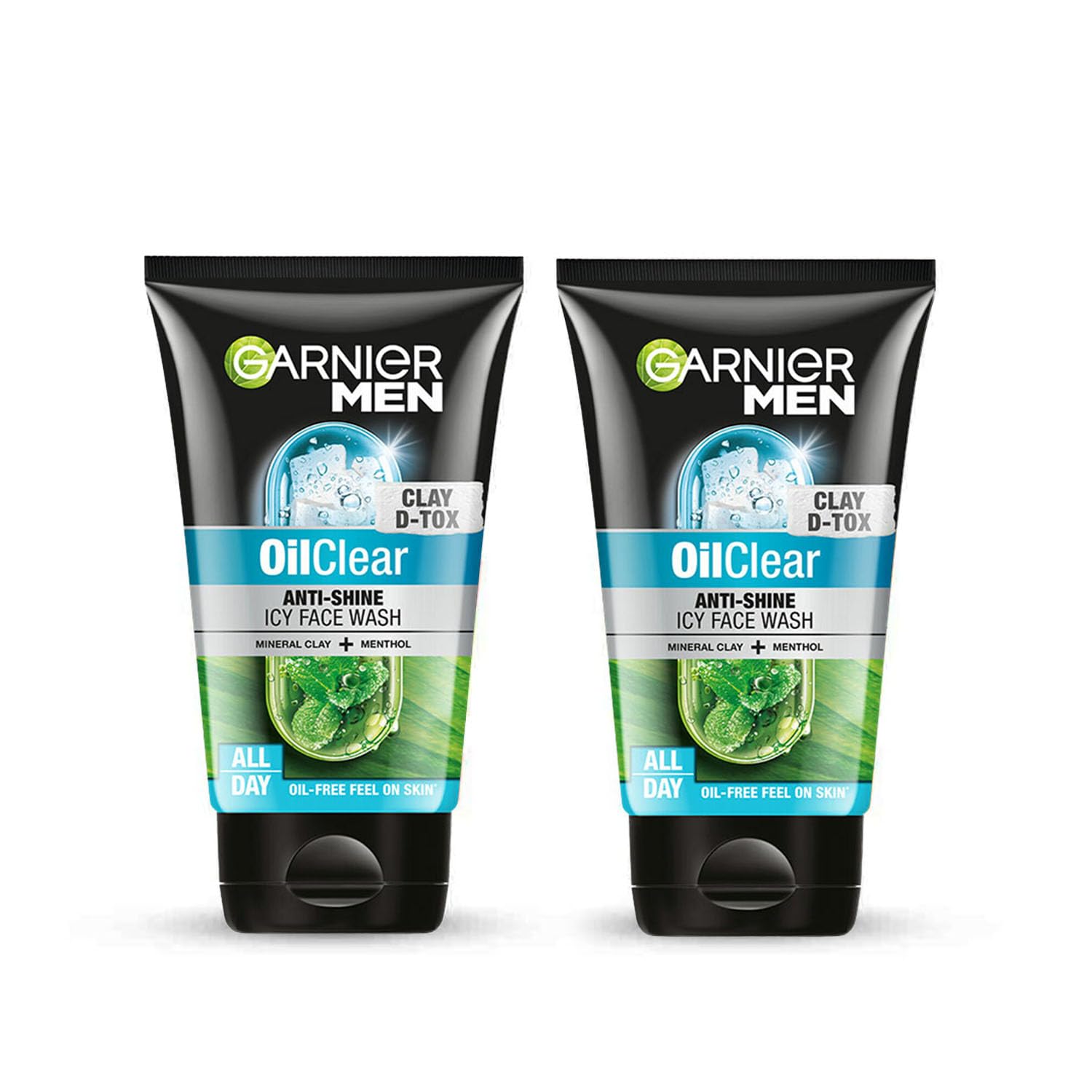 Garnier Men Oil Clear Deep Cleansing Face Wash, Mineral Clay And Menthol Deep Cleansing Face Wash For Oil Free Feels, Suitable F