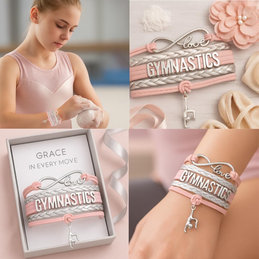 Infinity Collection Gymnastics Bracelet- Gymnastics Bracelet- Gymnastics Jewelry For Gymnast