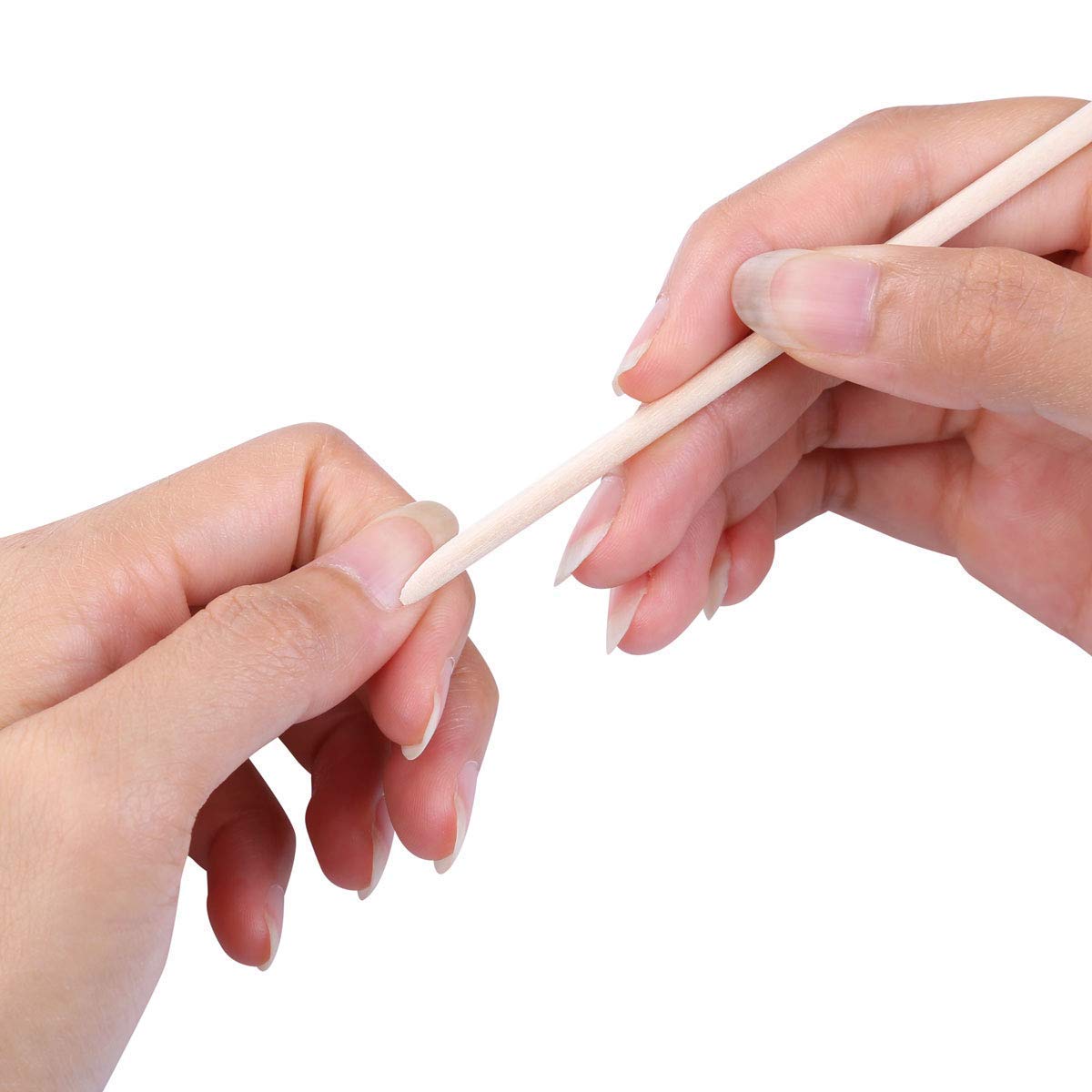 1000 Pcs Orange Wood Sticks 4.5 Inch Cuticle Pusher Wooden Cuticle Remover with Double Sided for Manicures and Pedicures Nail To