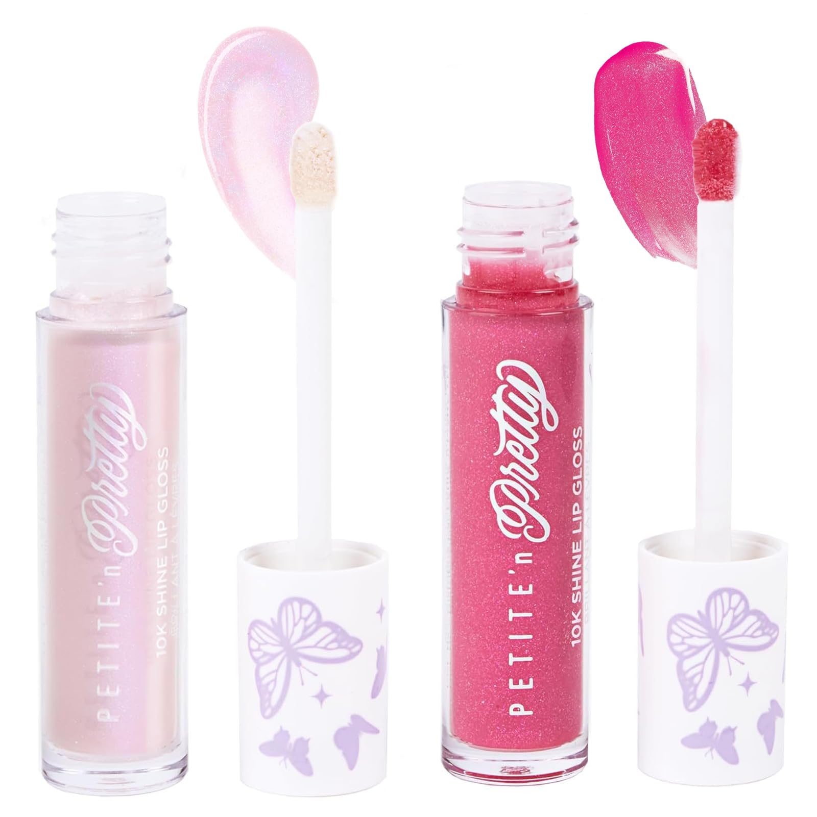 Petite 'N Pretty So Dreamy 10K Shine Lip Gloss Duo-Makeup For Girls, Kids, Tweens, Teens-High Shine, Lightweight, Made In The Us