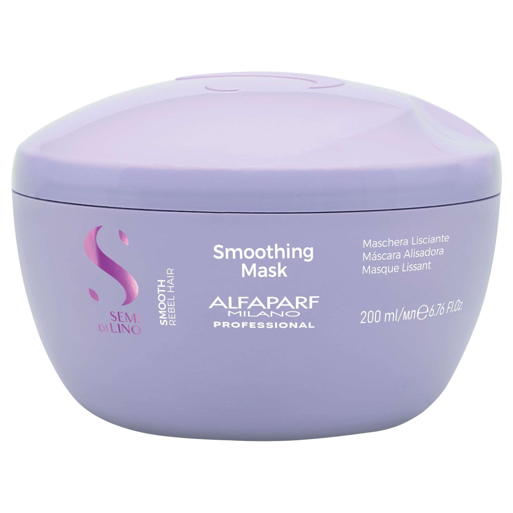 Alfaparf Milano Semi Di Lino Smooth Mask For Frizzy And Rebel Hair - Intensive Detangling Hair Treatment - Controls Frizz - Stra